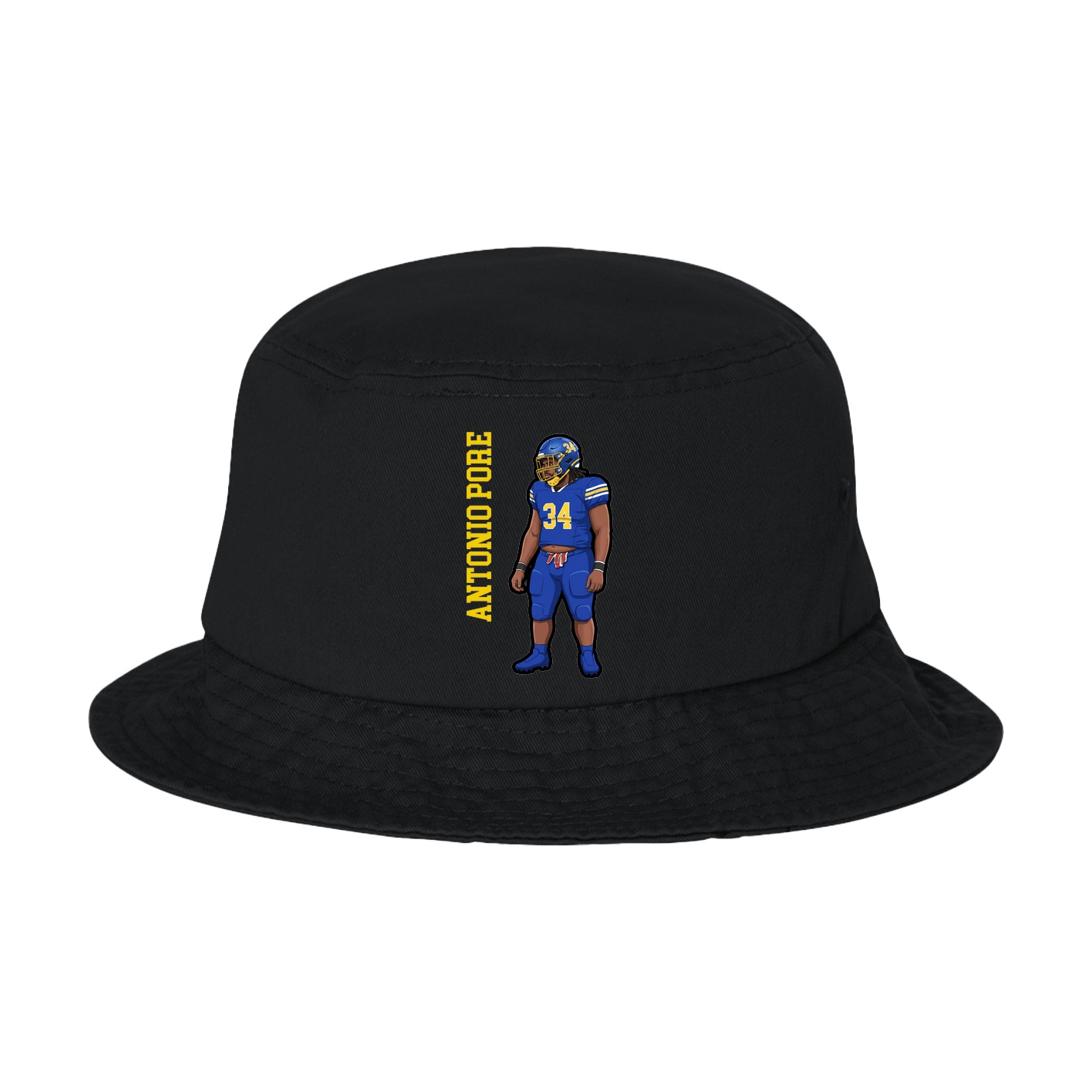 Bucket Cap — Name Vertical in Black