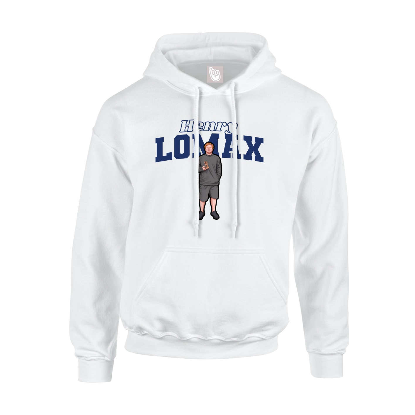 Youth Hoodie — Name Arch in White