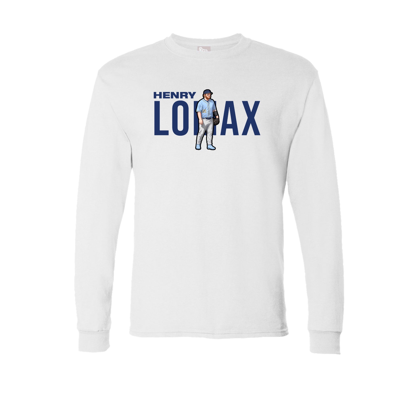 Long Sleeve Tee — Player Name in White