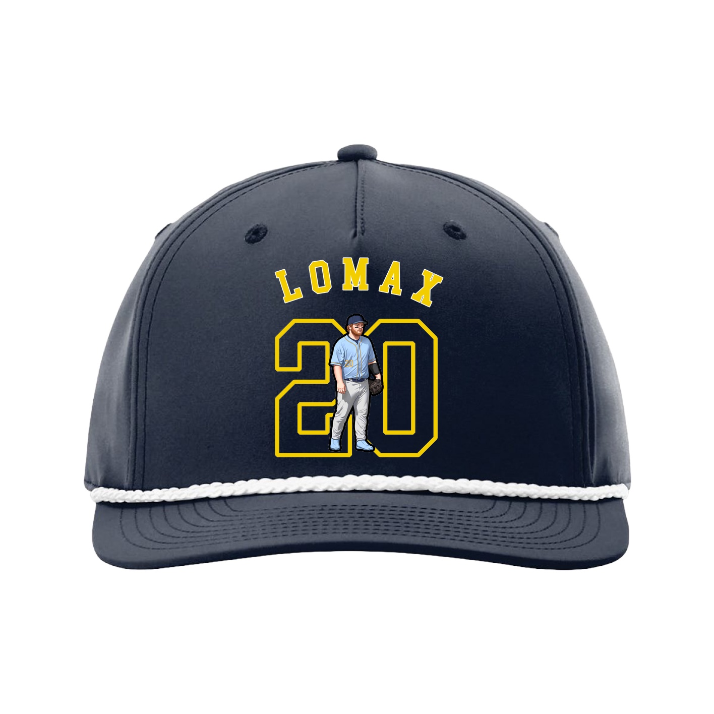 Five-Panel Classic Rope Cap — Shirsey Arch in Navy