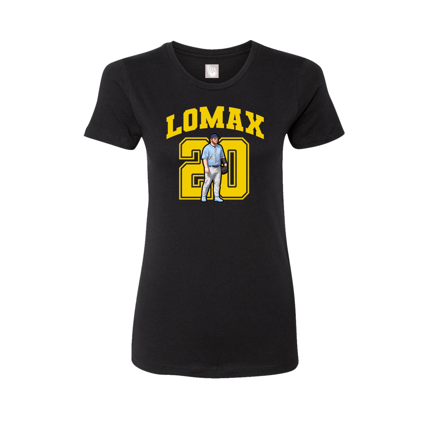 Fitted Women's Tee — Number in Black