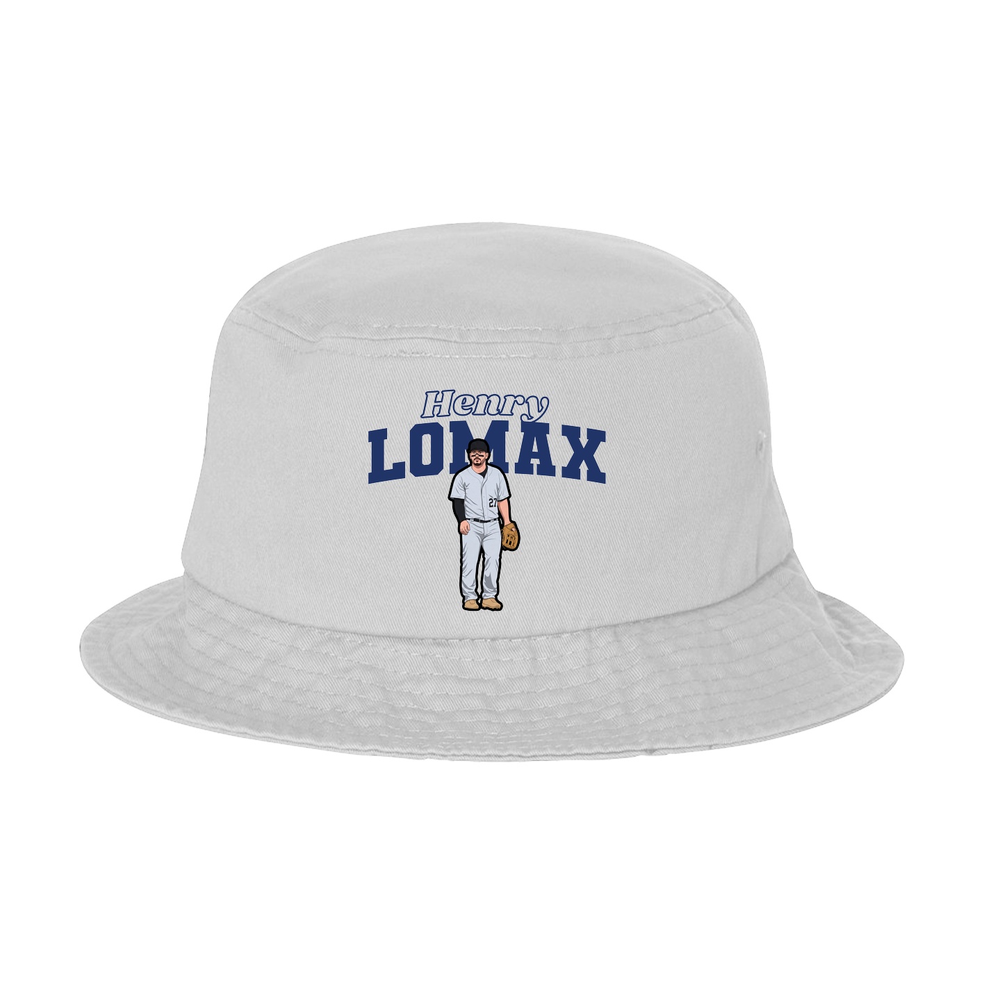 Bucket Cap — Name Arch in White