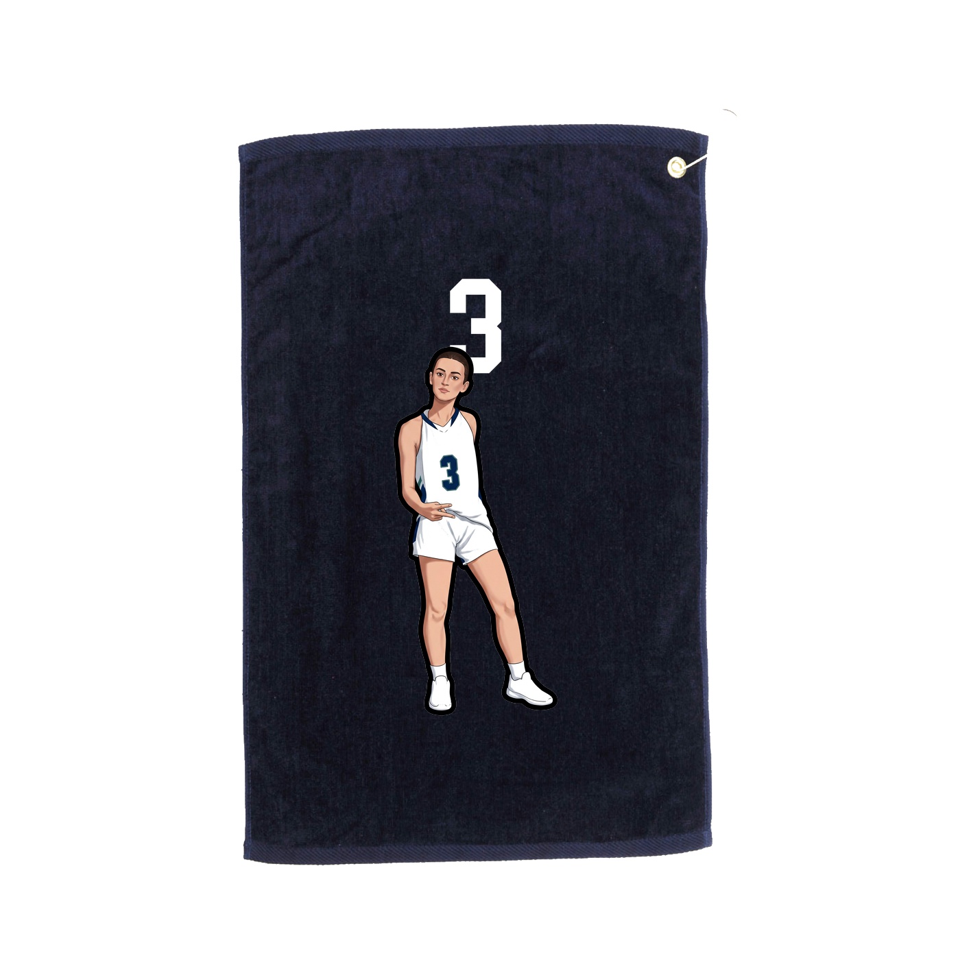 Golf Towel — Number Top in Navy