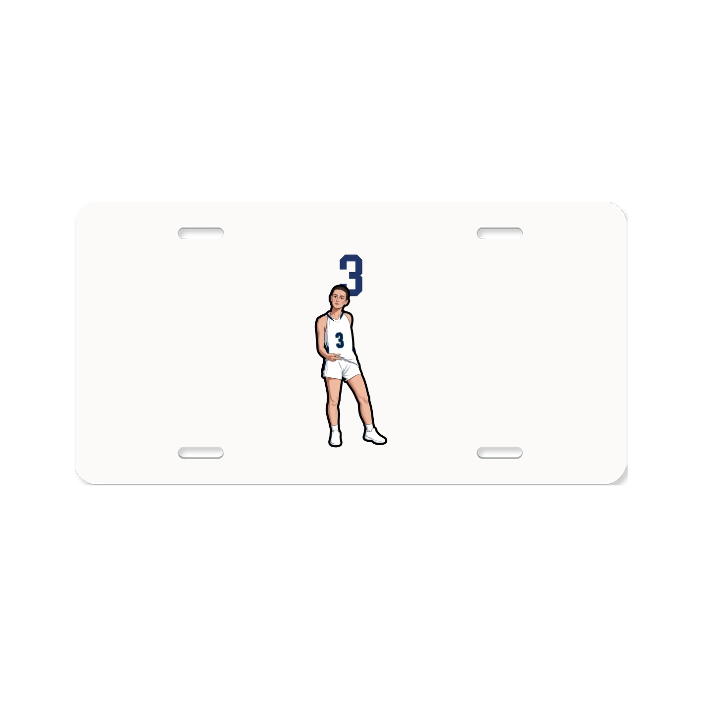 License Plate — Number Top in Classic