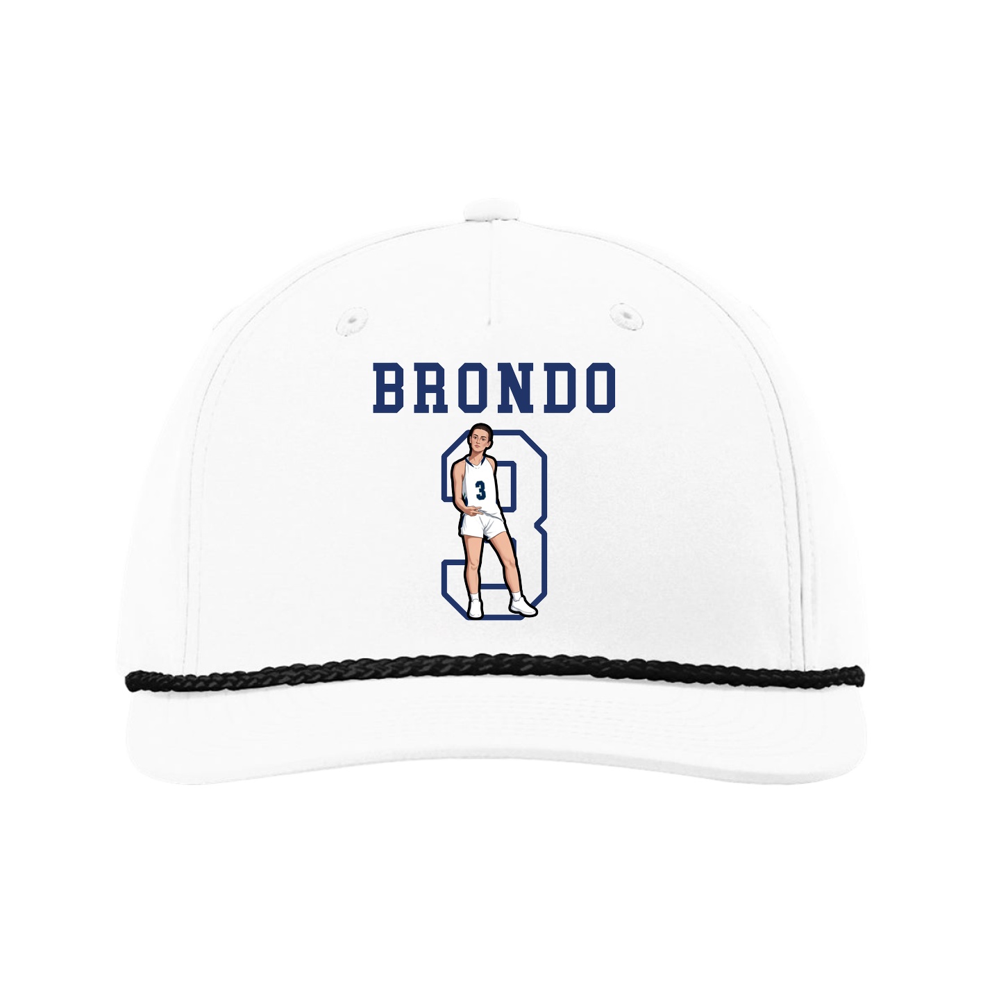 Five-Panel Classic Rope Cap — Shirsey in White