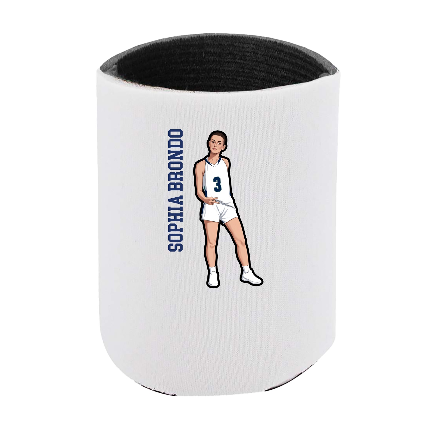 Can Holder — Name Vertical in White