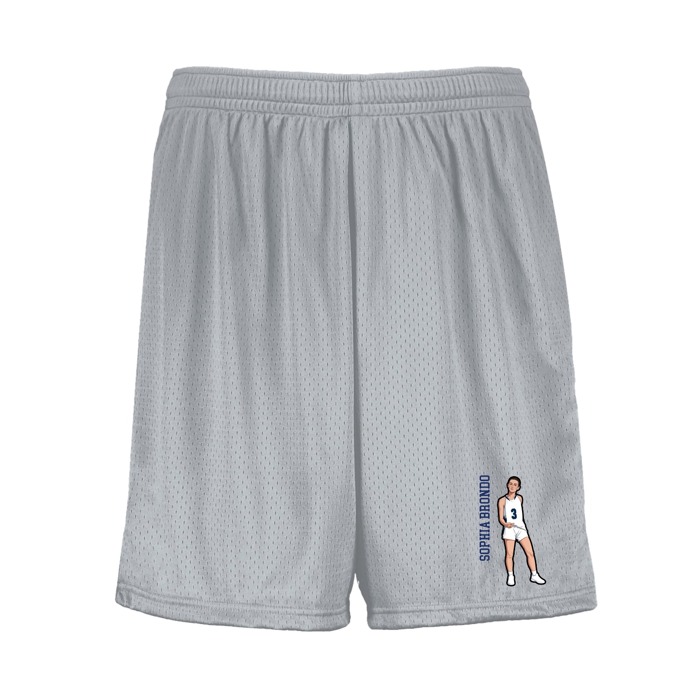 Shorts — Name Vertical in Silver