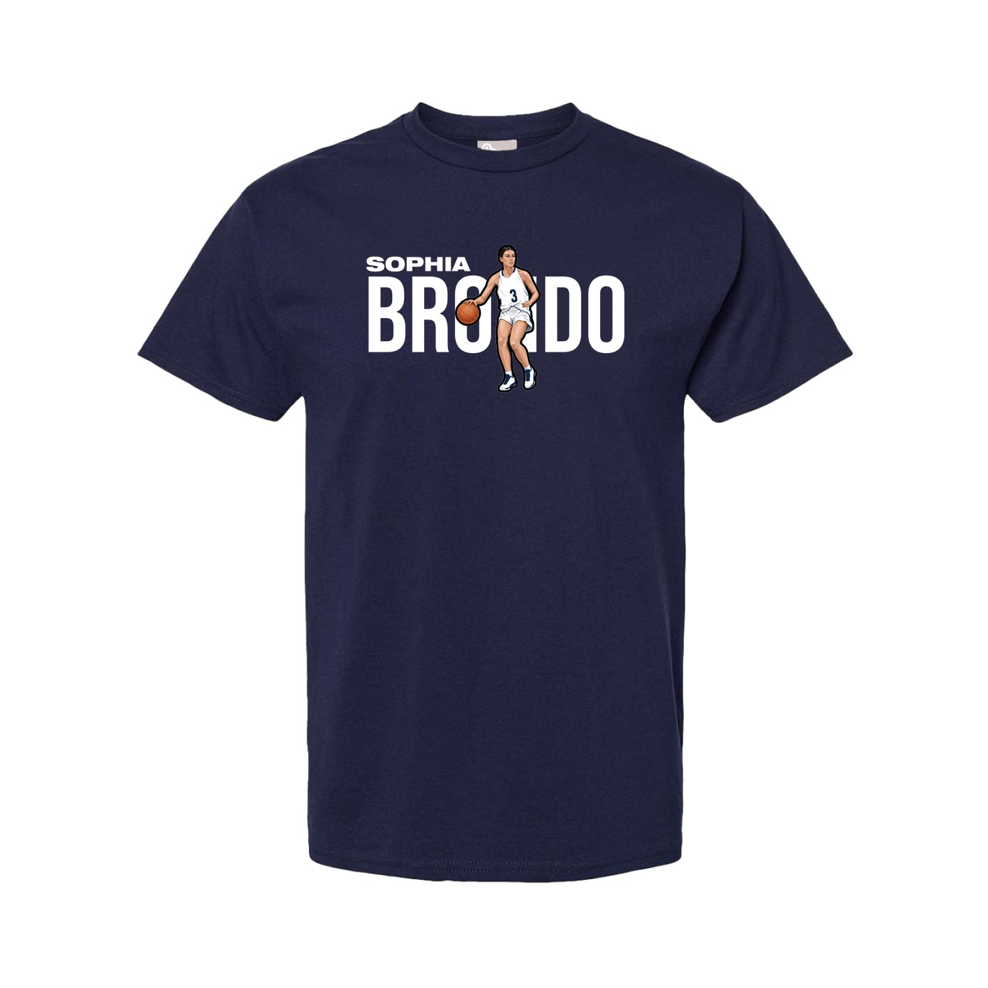 Tee — Player Name in Navy