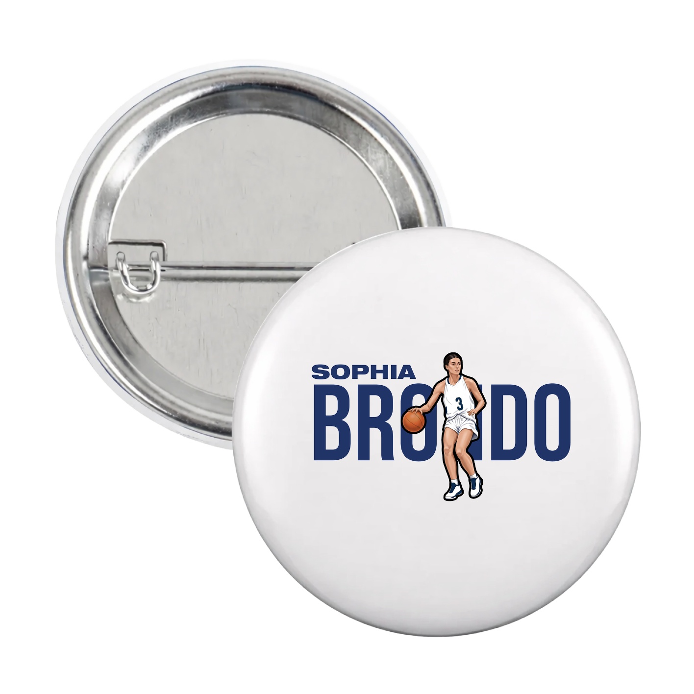 Game Day Button — Player Name in White