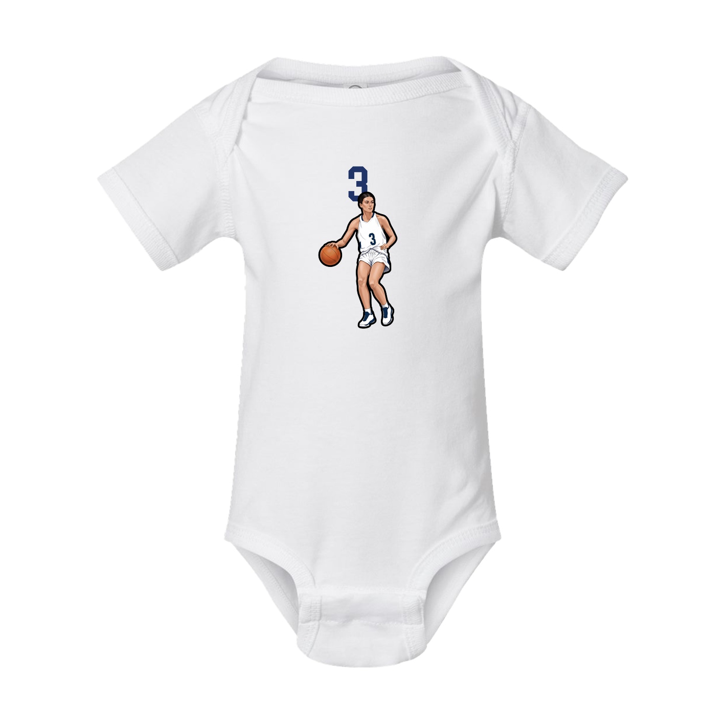 Baby Onesie — Number Top in White
