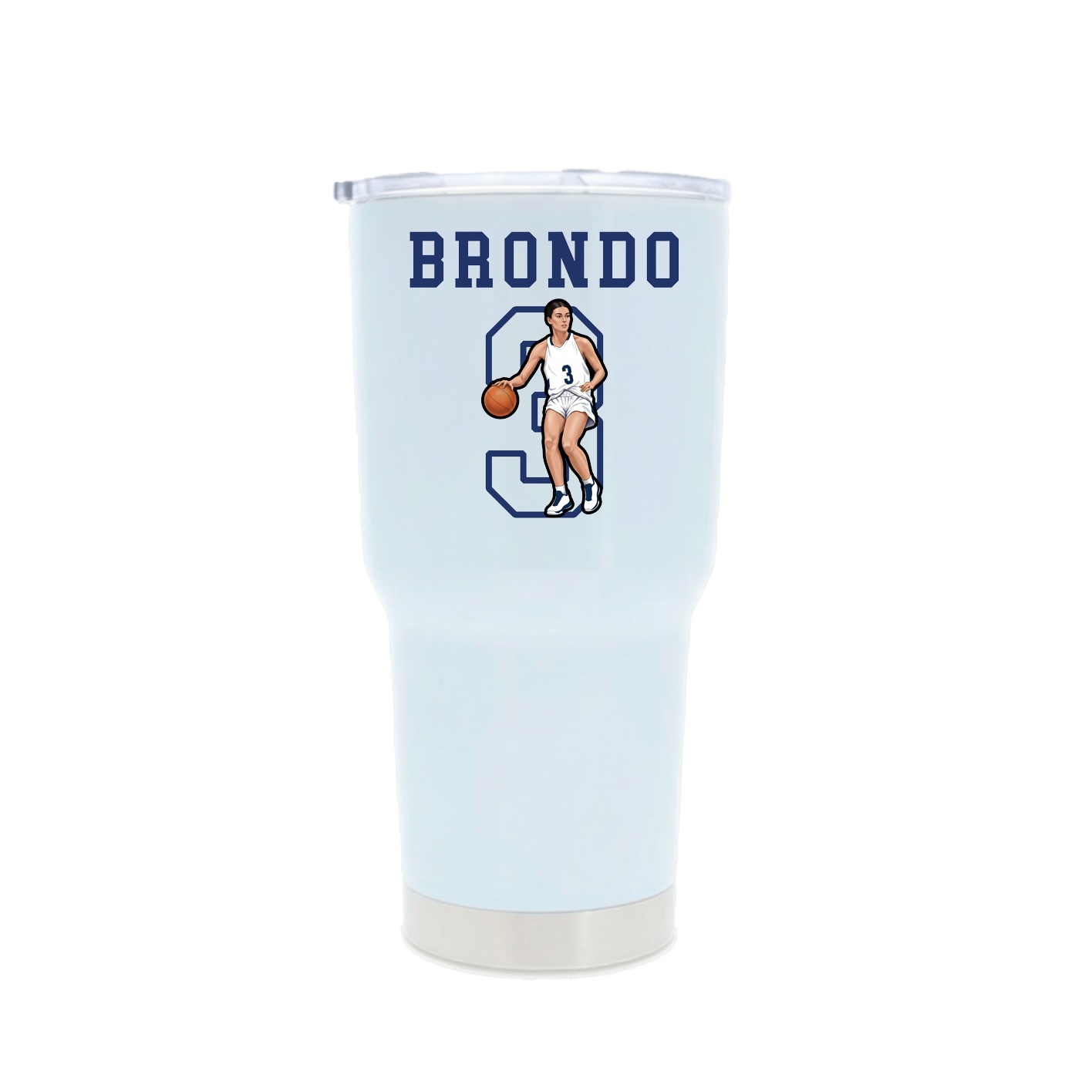 30oz Stainless Steel Tumbler — Shirsey in White