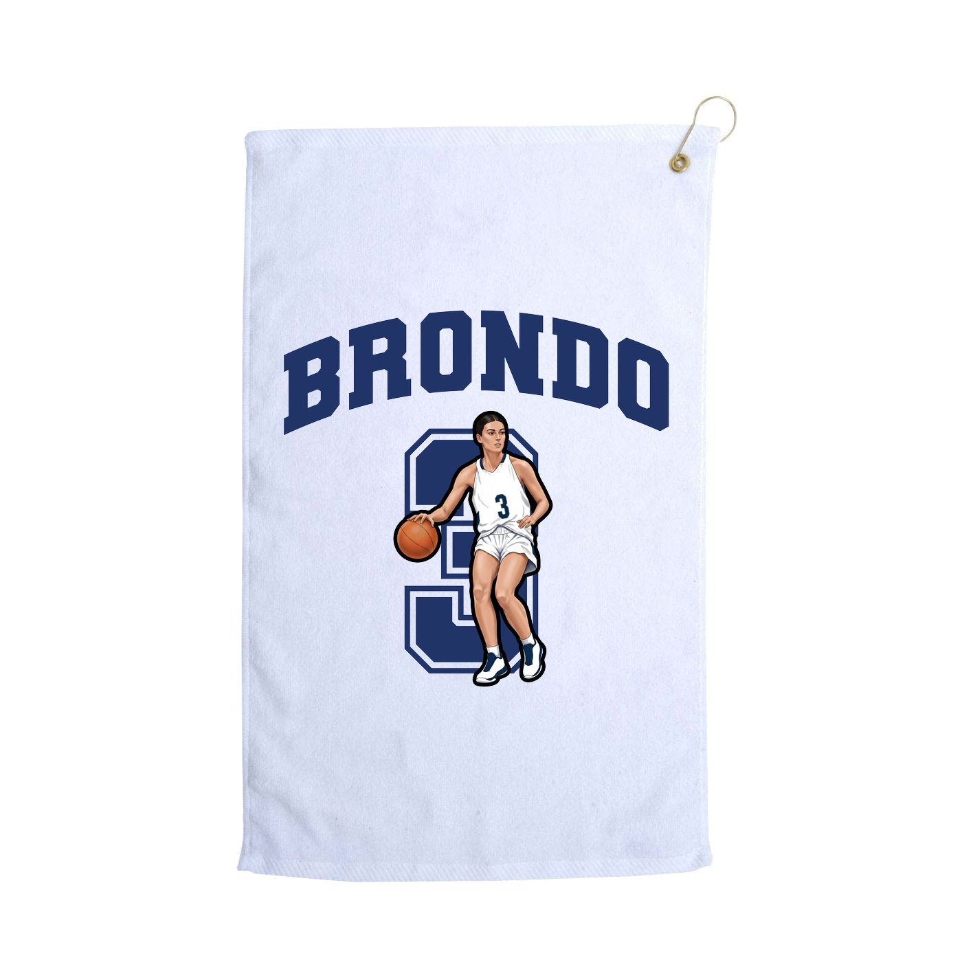 Golf Towel — Number in White
