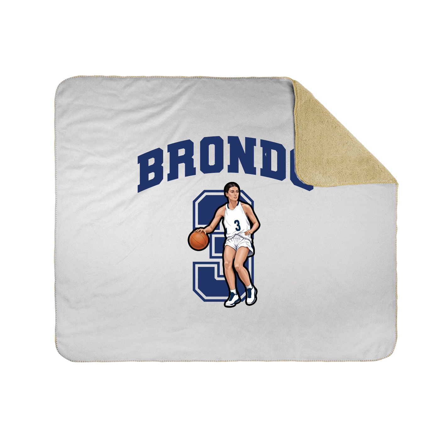Throw Blanket — Number in White