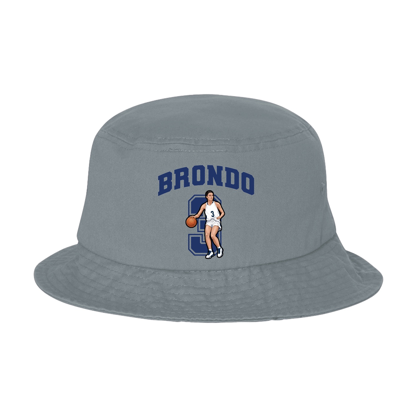 Bucket Cap — Number in Grey