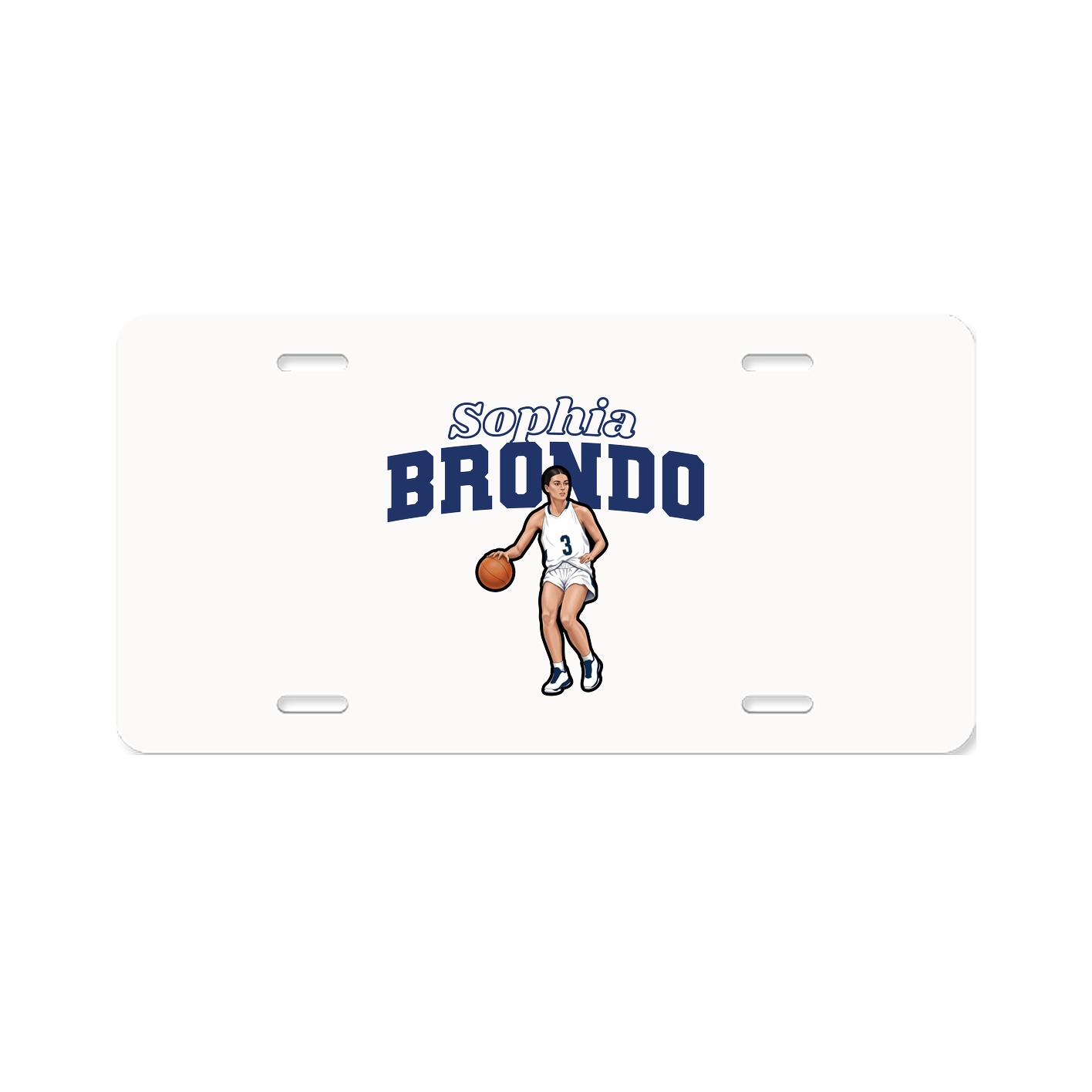 License Plate — Name Arch in Classic
