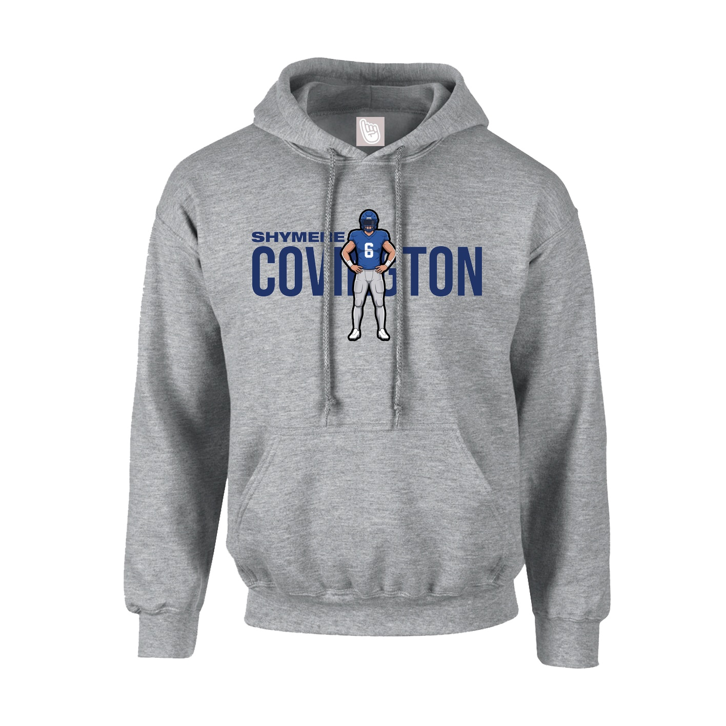 Hoodie — Player Name in Grey