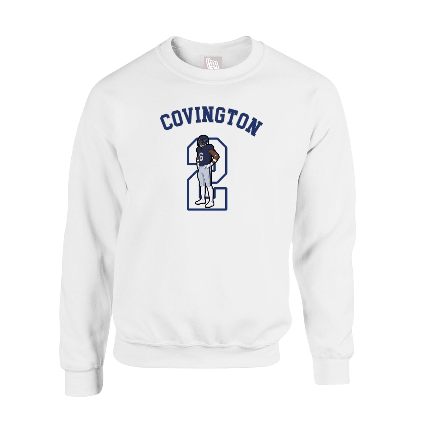 Fleece Crew — Shirsey Arch in White