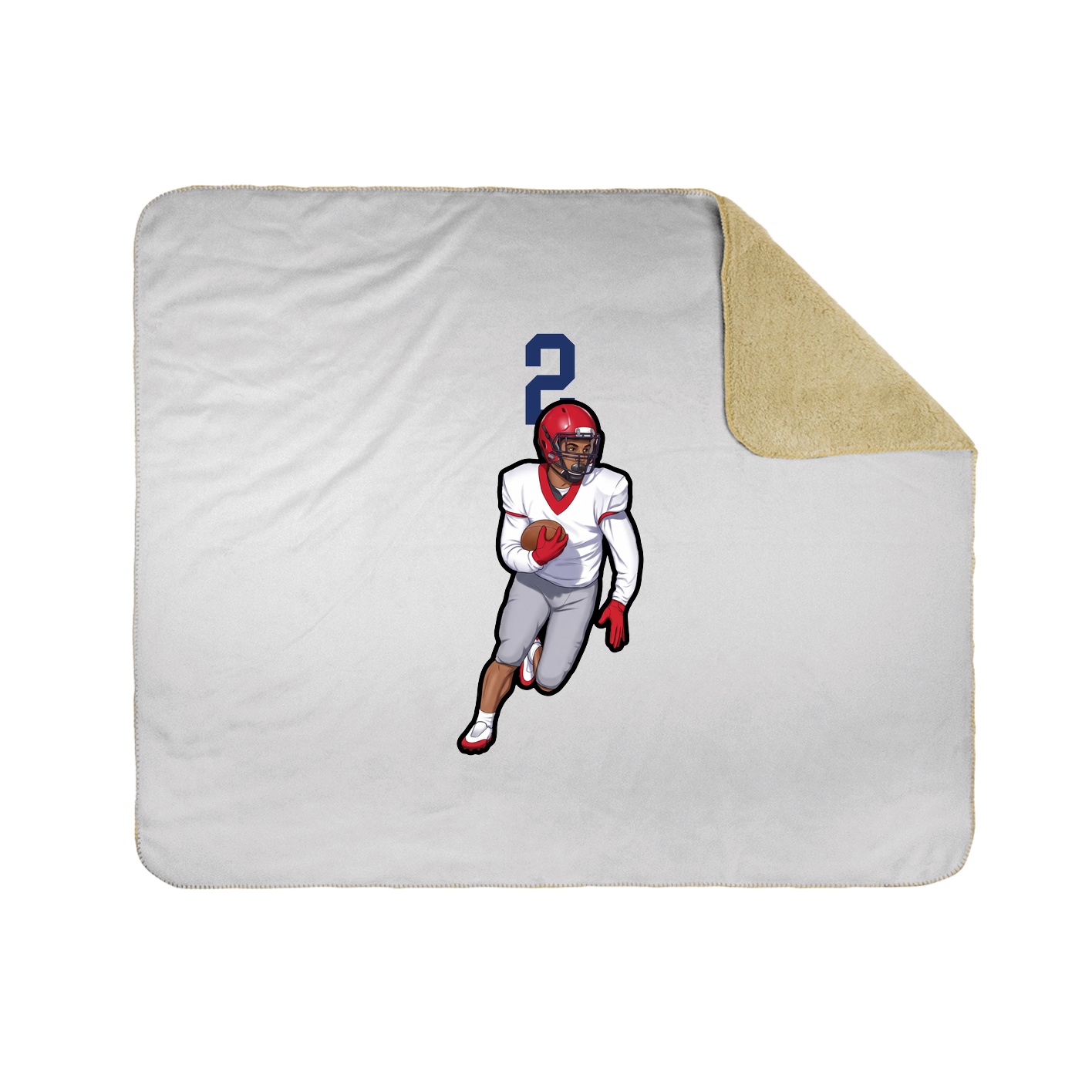 Throw Blanket — Number Top in White