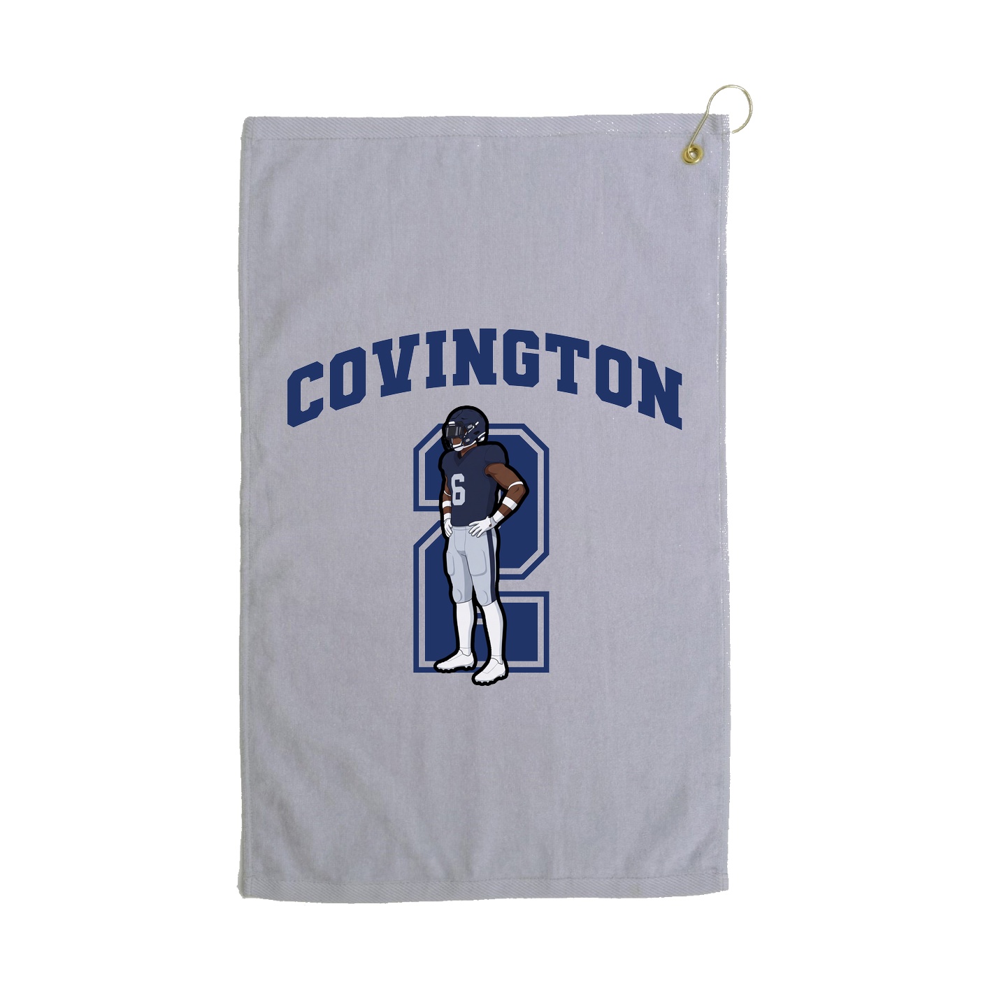 Golf Towel — Number in Grey