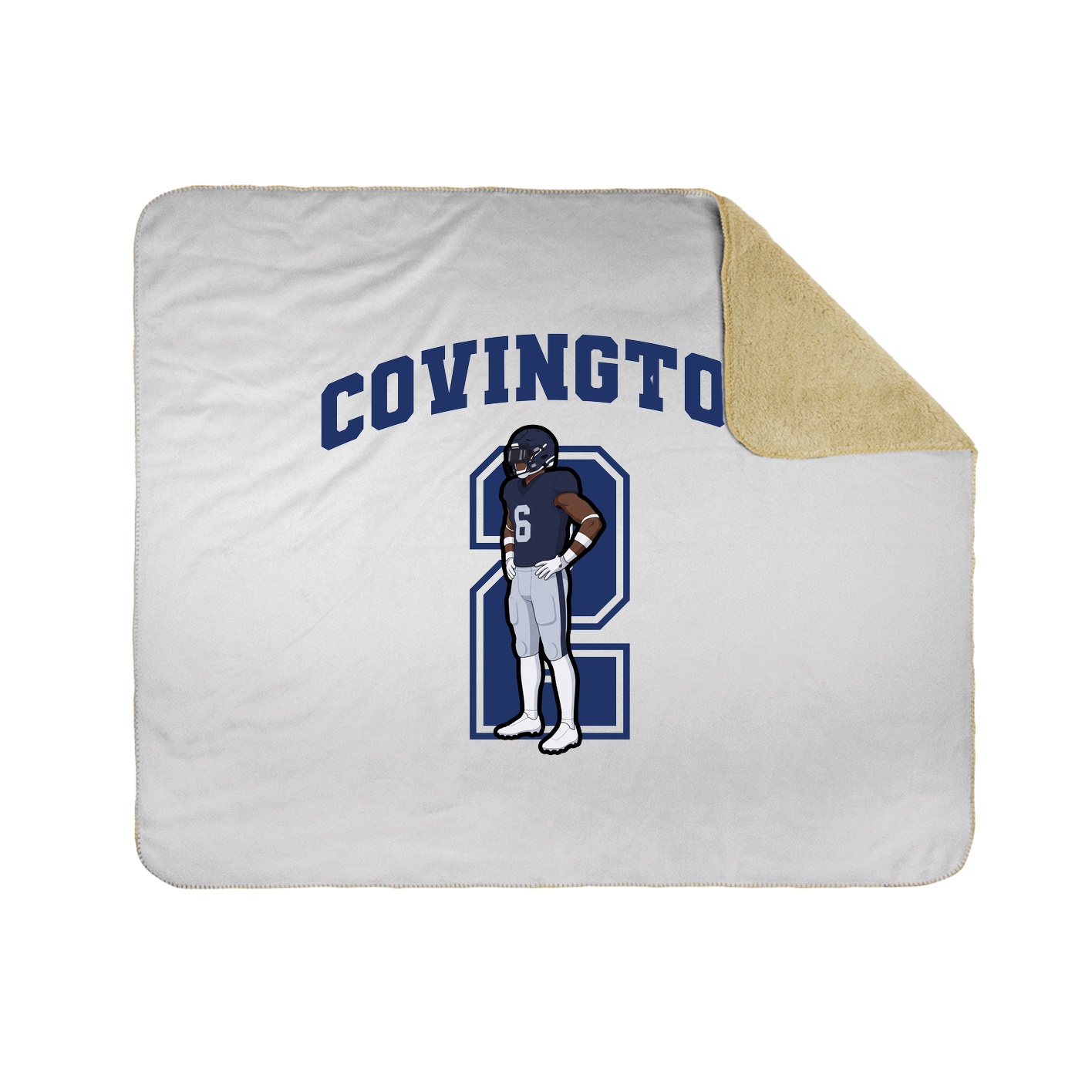 Throw Blanket — Number in White