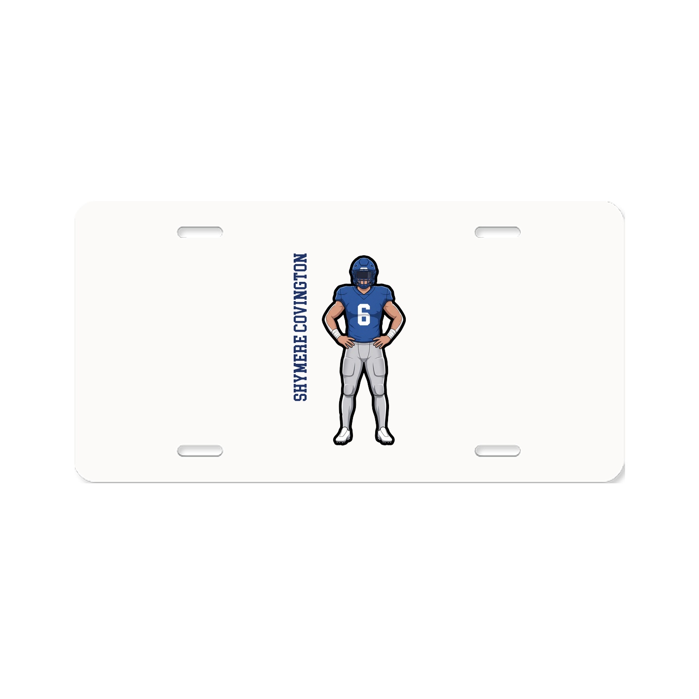 License Plate — Name Vertical in Classic
