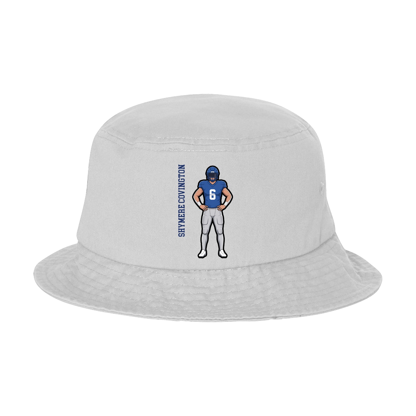Bucket Cap — Name Vertical in White