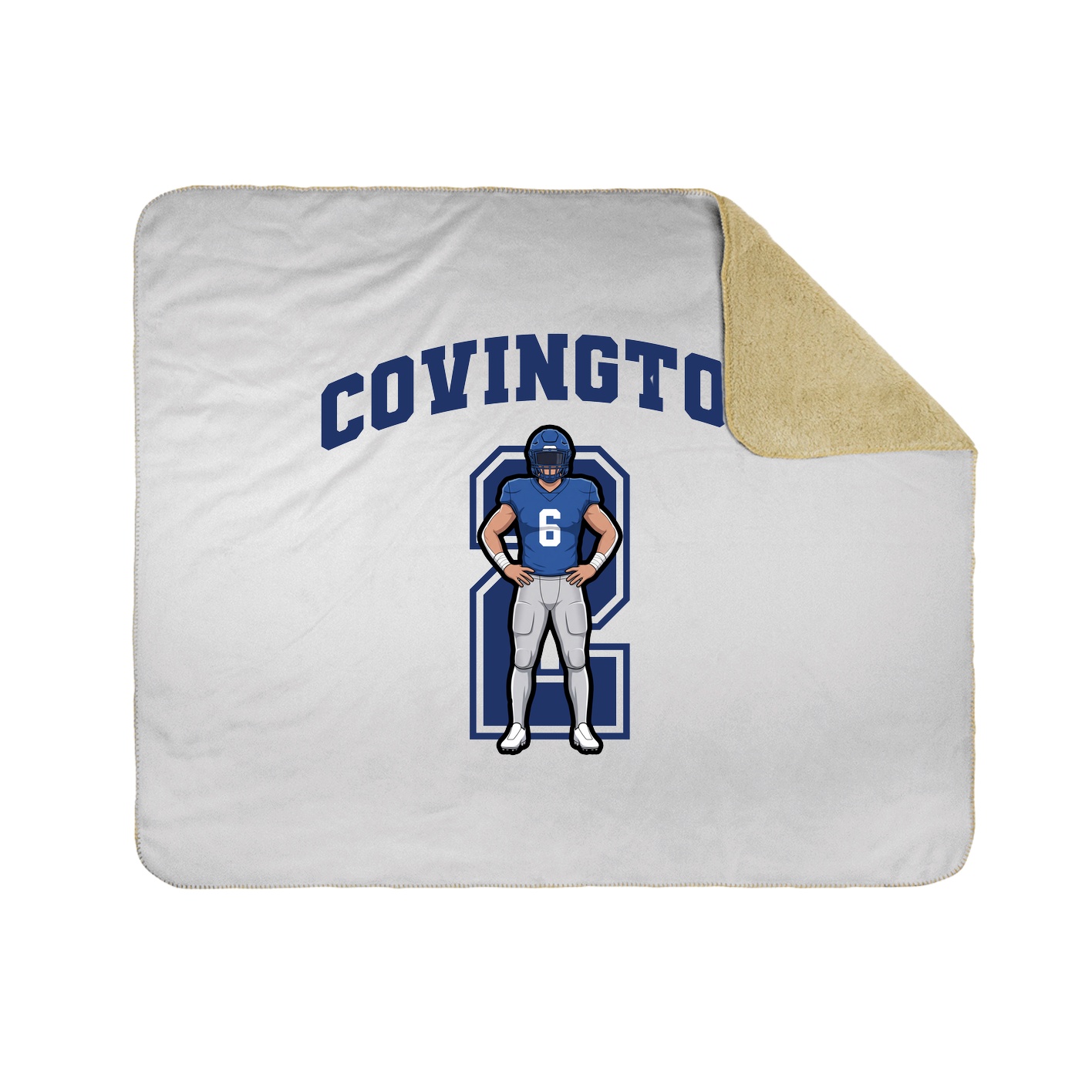 Throw Blanket — Number in White