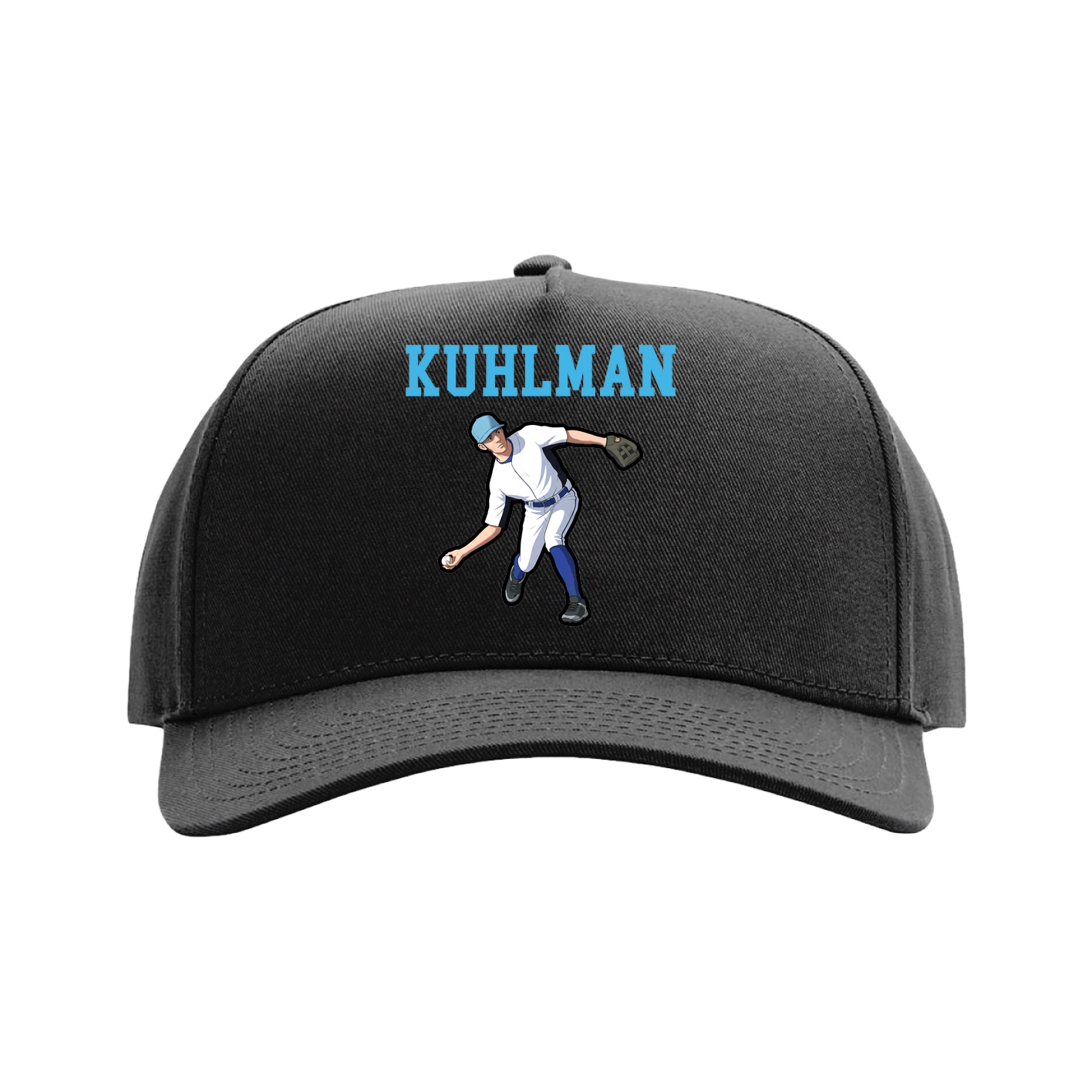 Full Fabric Five-Panel Champ Cap — Shirsey in Black
