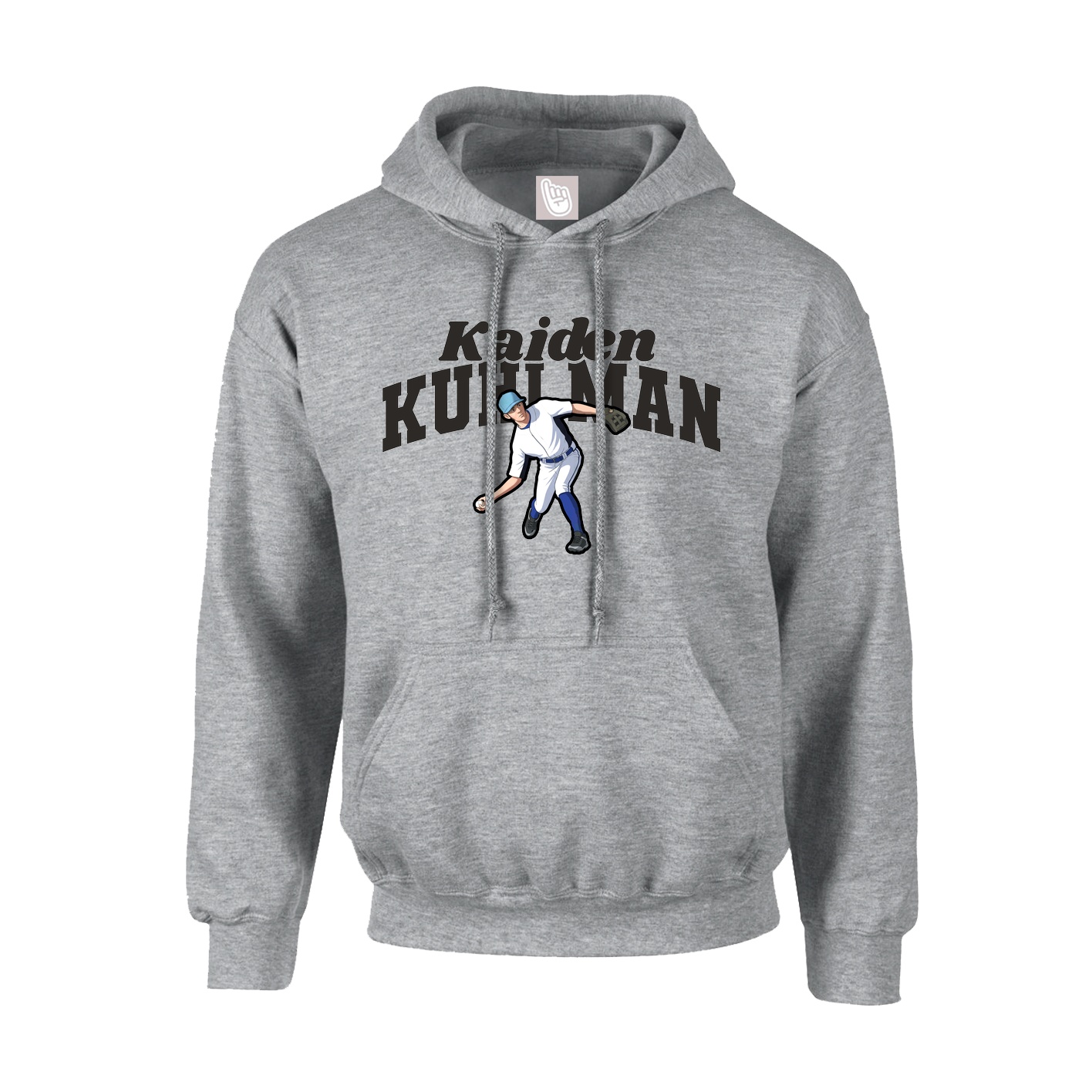 Youth Hoodie — Signature Arch in Grey