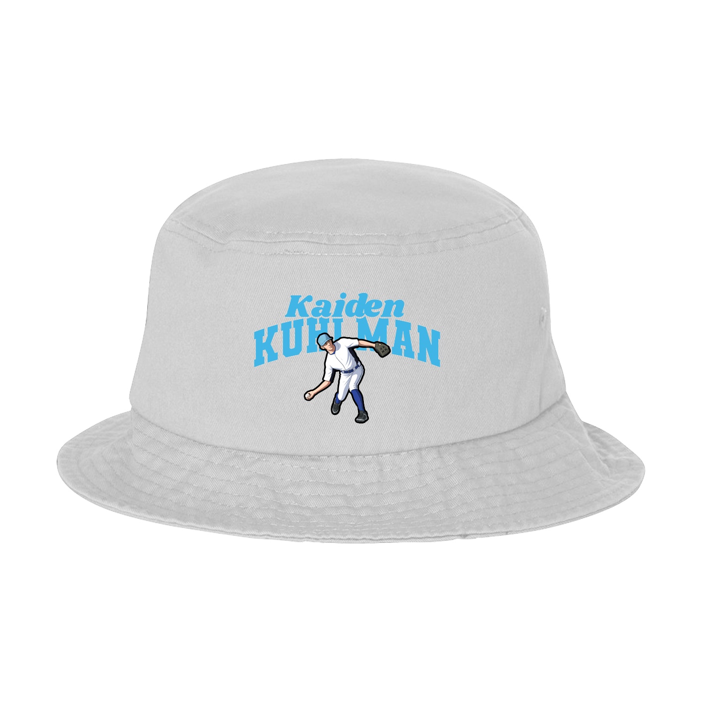 Bucket Cap — Signature Arch in White