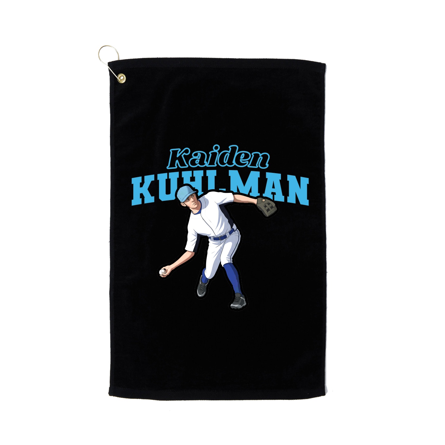 Golf Towel — Name Arch in Black