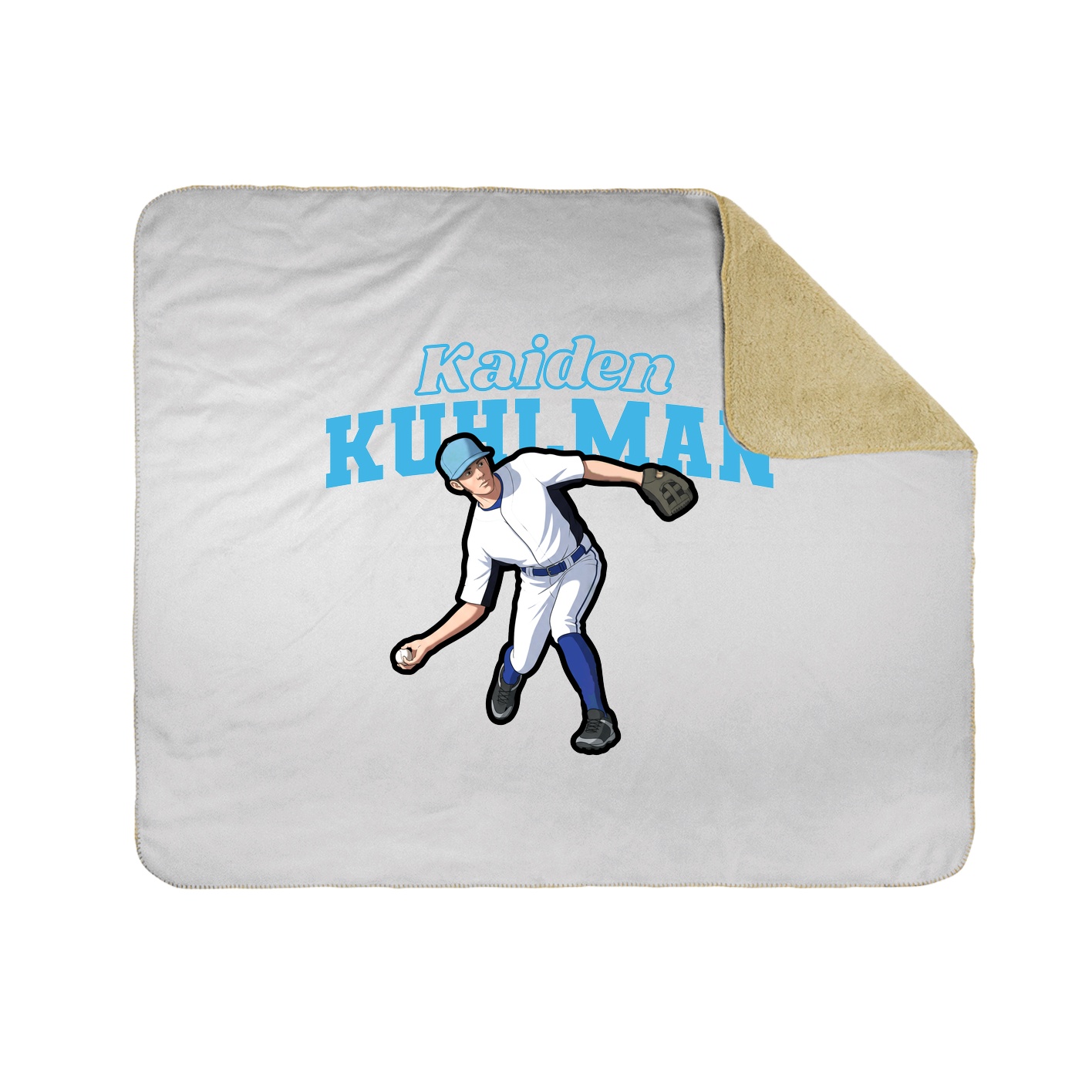 Throw Blanket — Name Arch in White