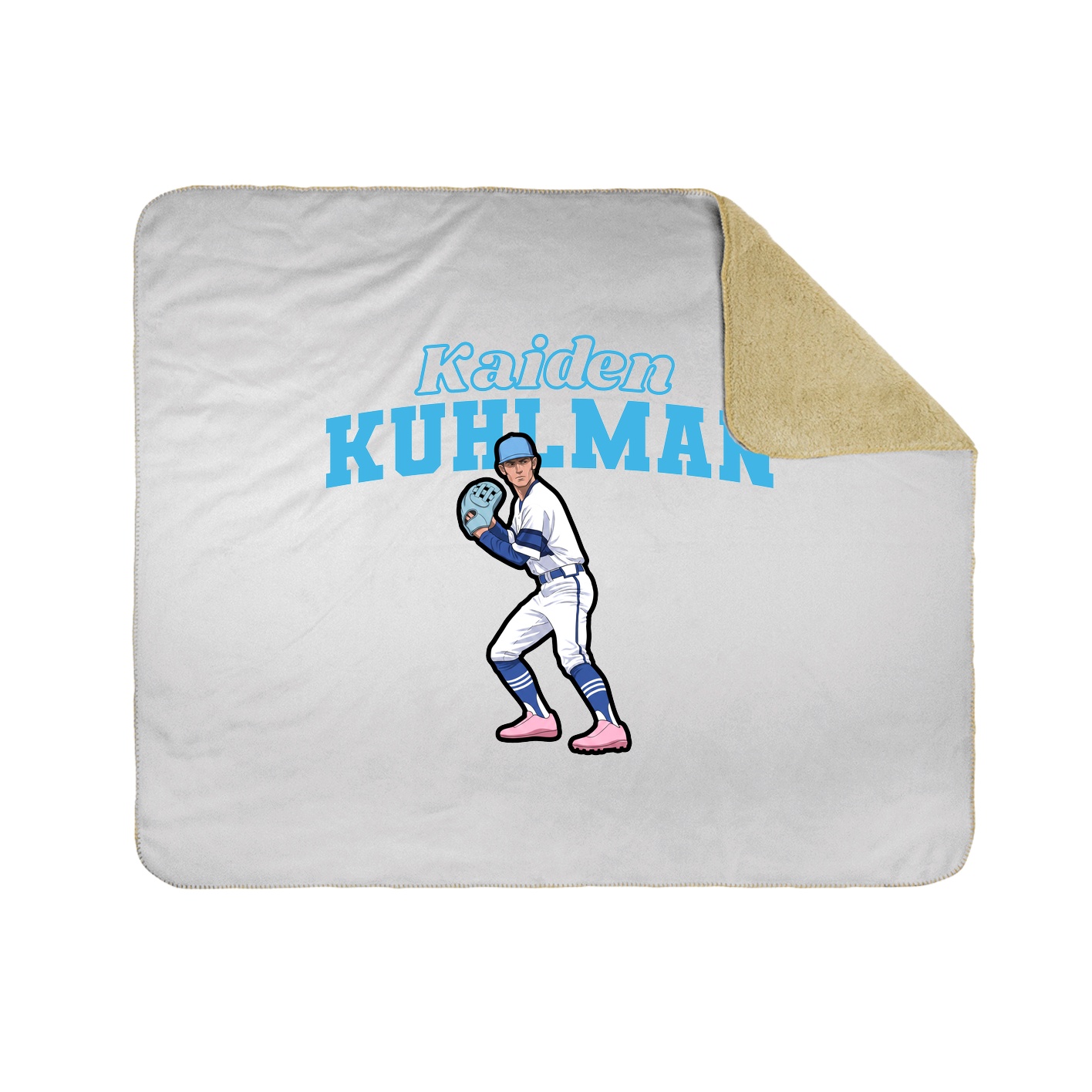 Throw Blanket — Name Arch in White