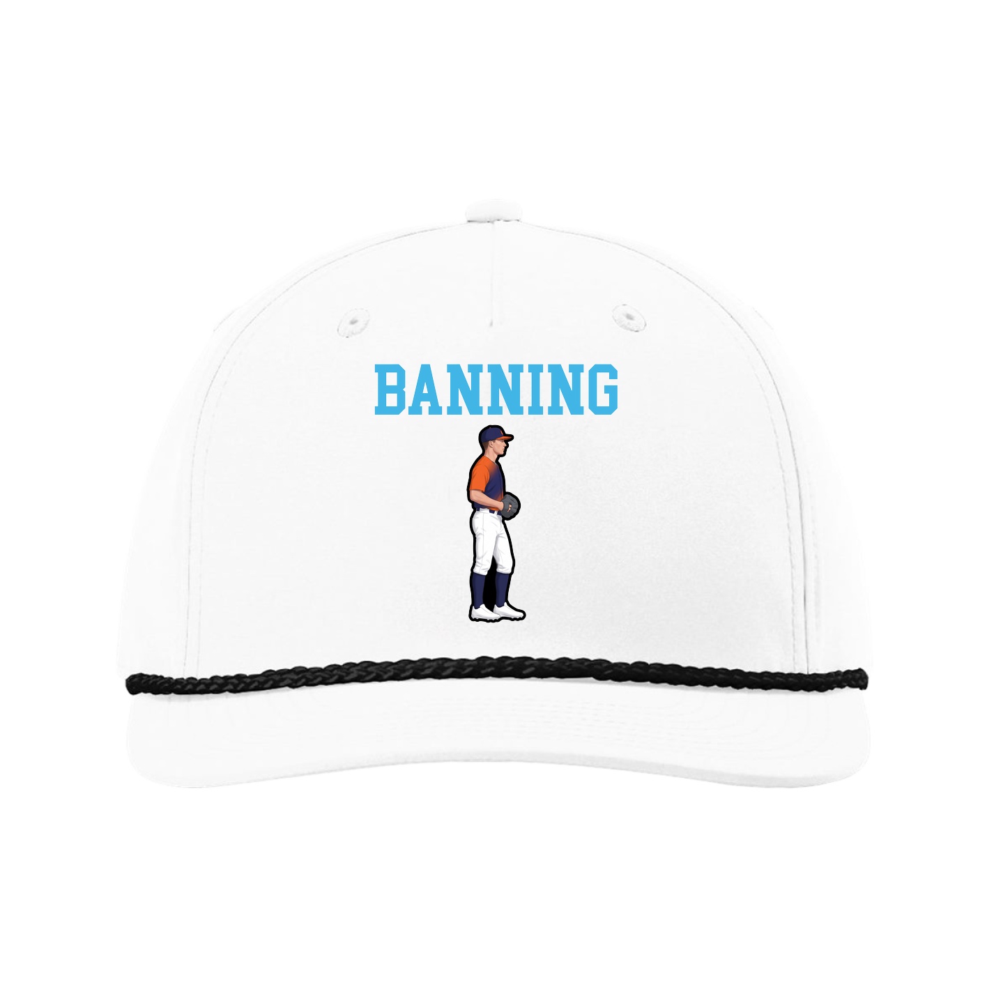 Five-Panel Classic Rope Cap — Shirsey in White