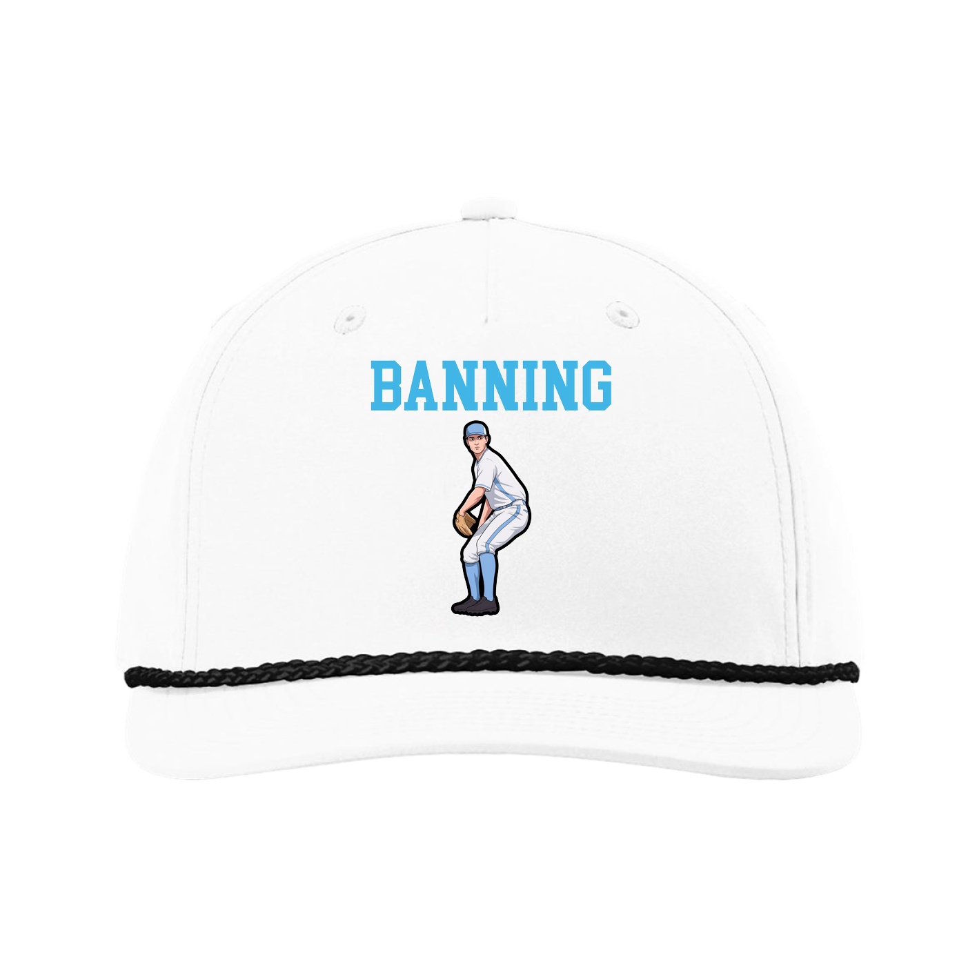 Five-Panel Classic Rope Cap — Shirsey in White