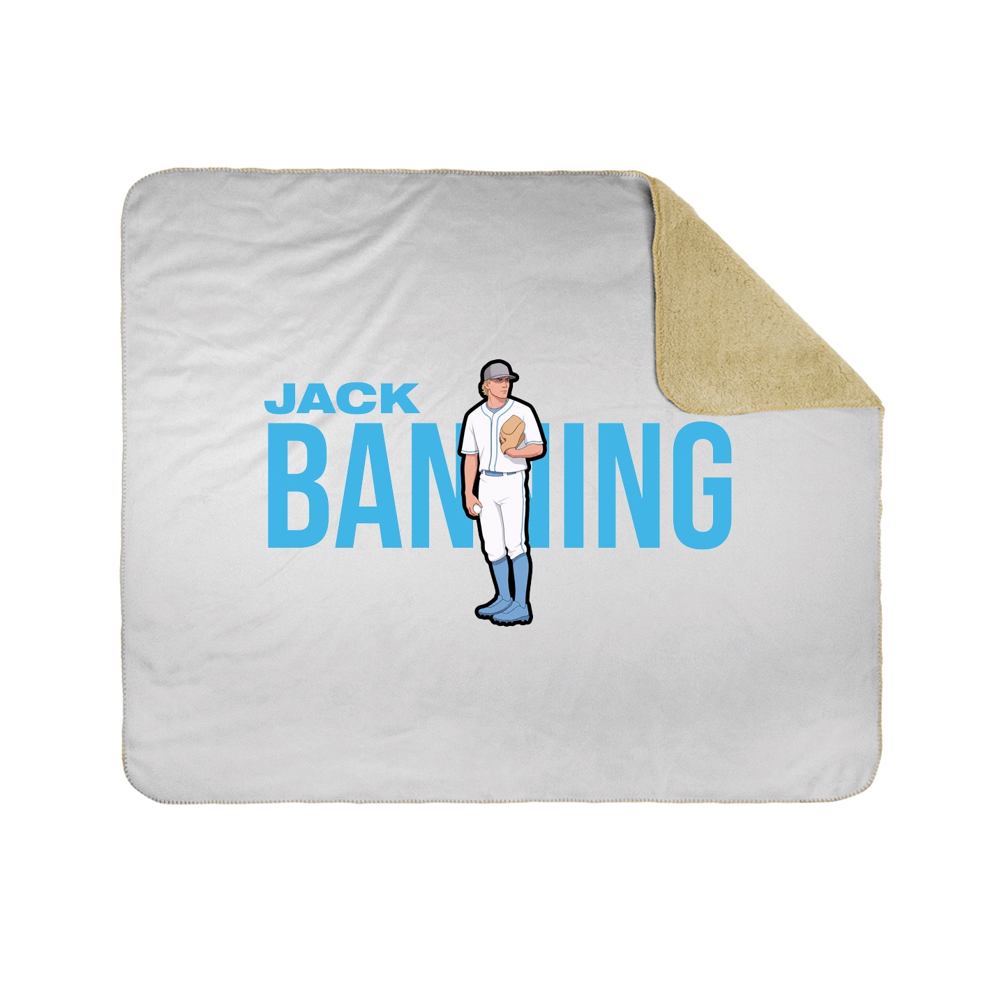 Throw Blanket — Player Name in White
