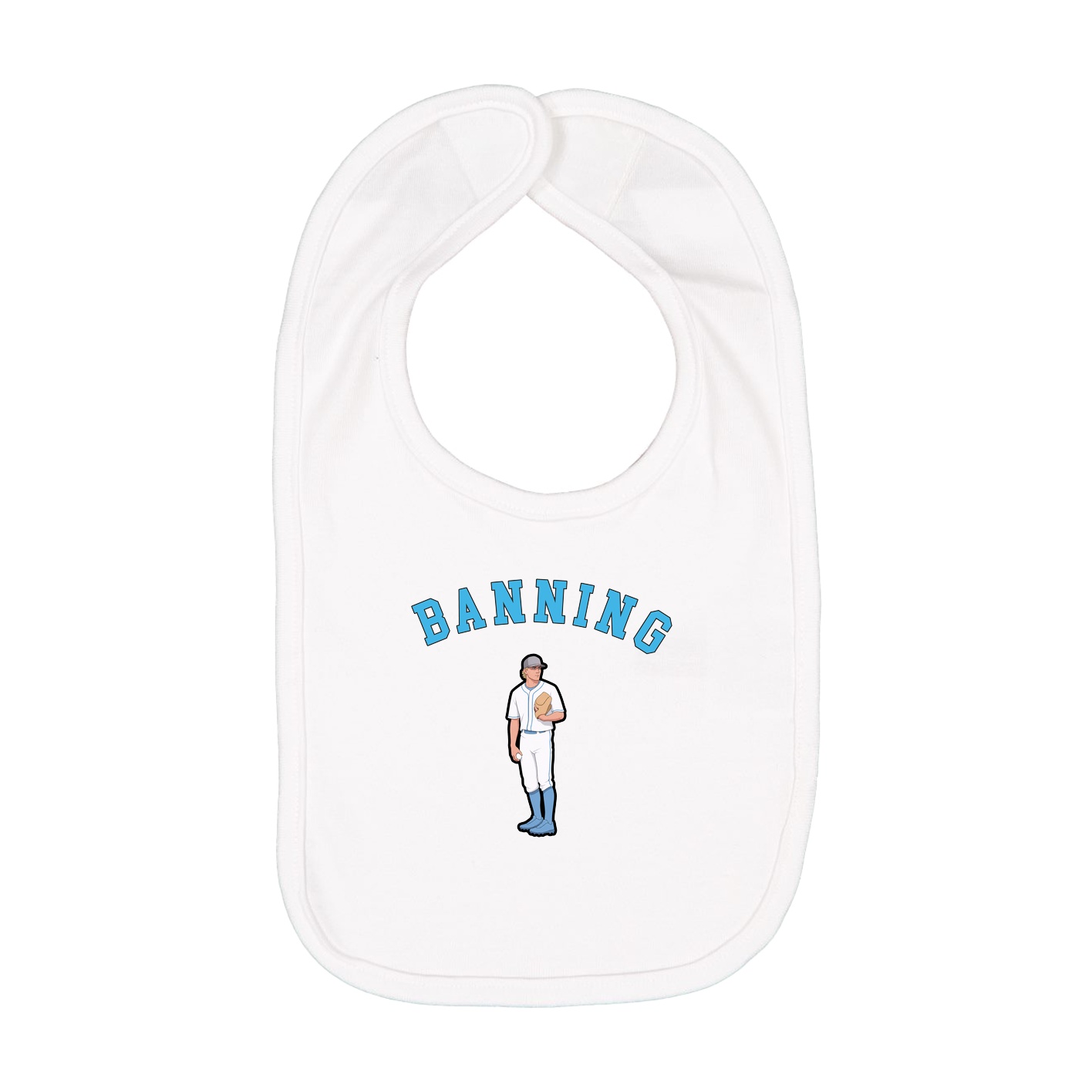 Infant Bib — Shirsey Arch in White