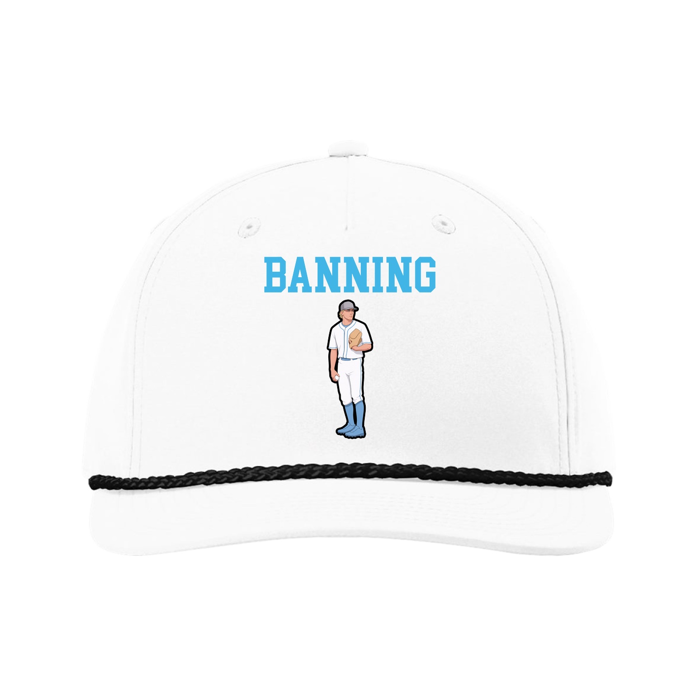 Five-Panel Classic Rope Cap — Shirsey in White