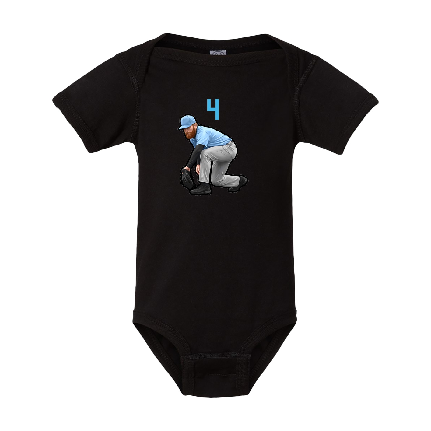 Baby Onesie — Number Top in Black
