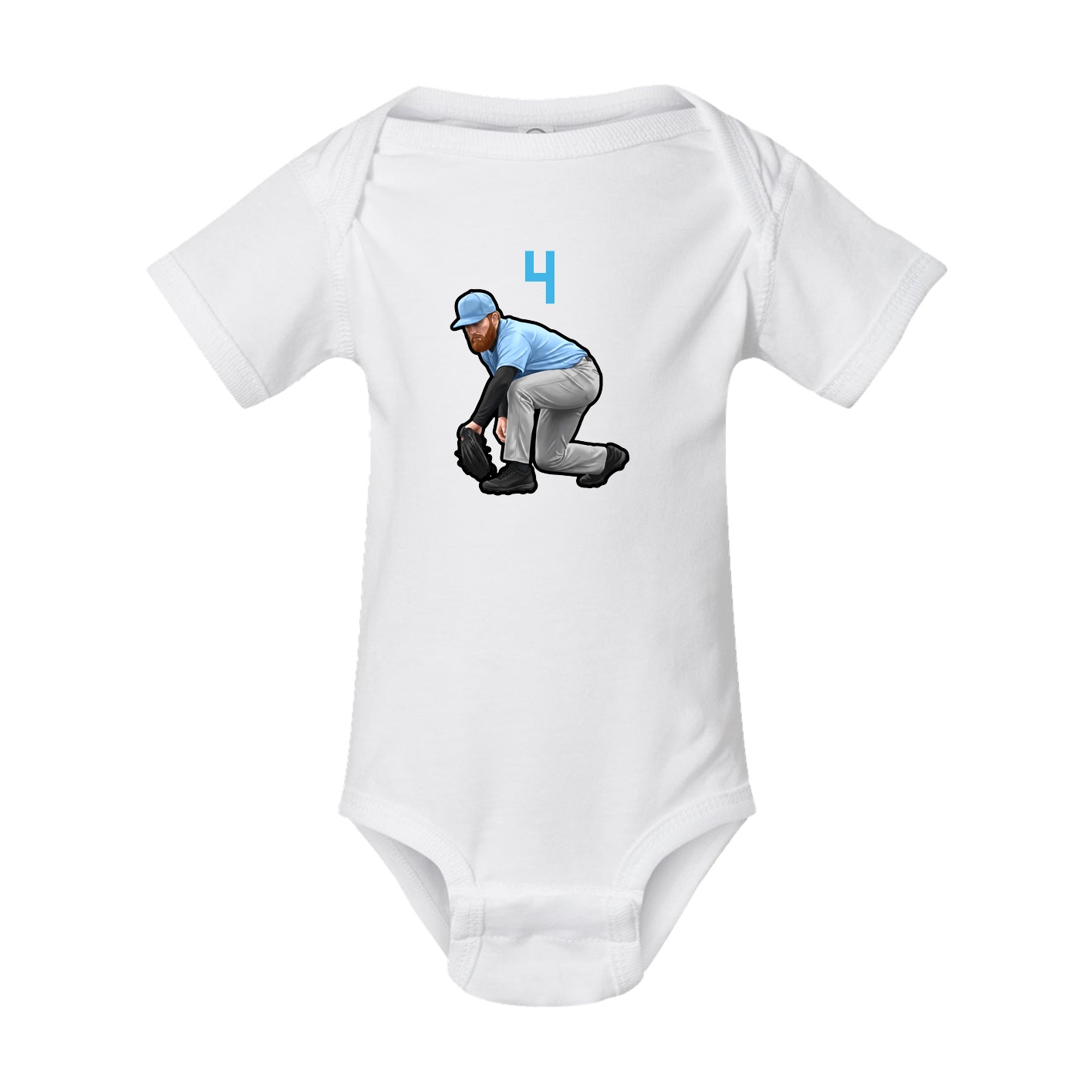 Baby Onesie — Number Top in White