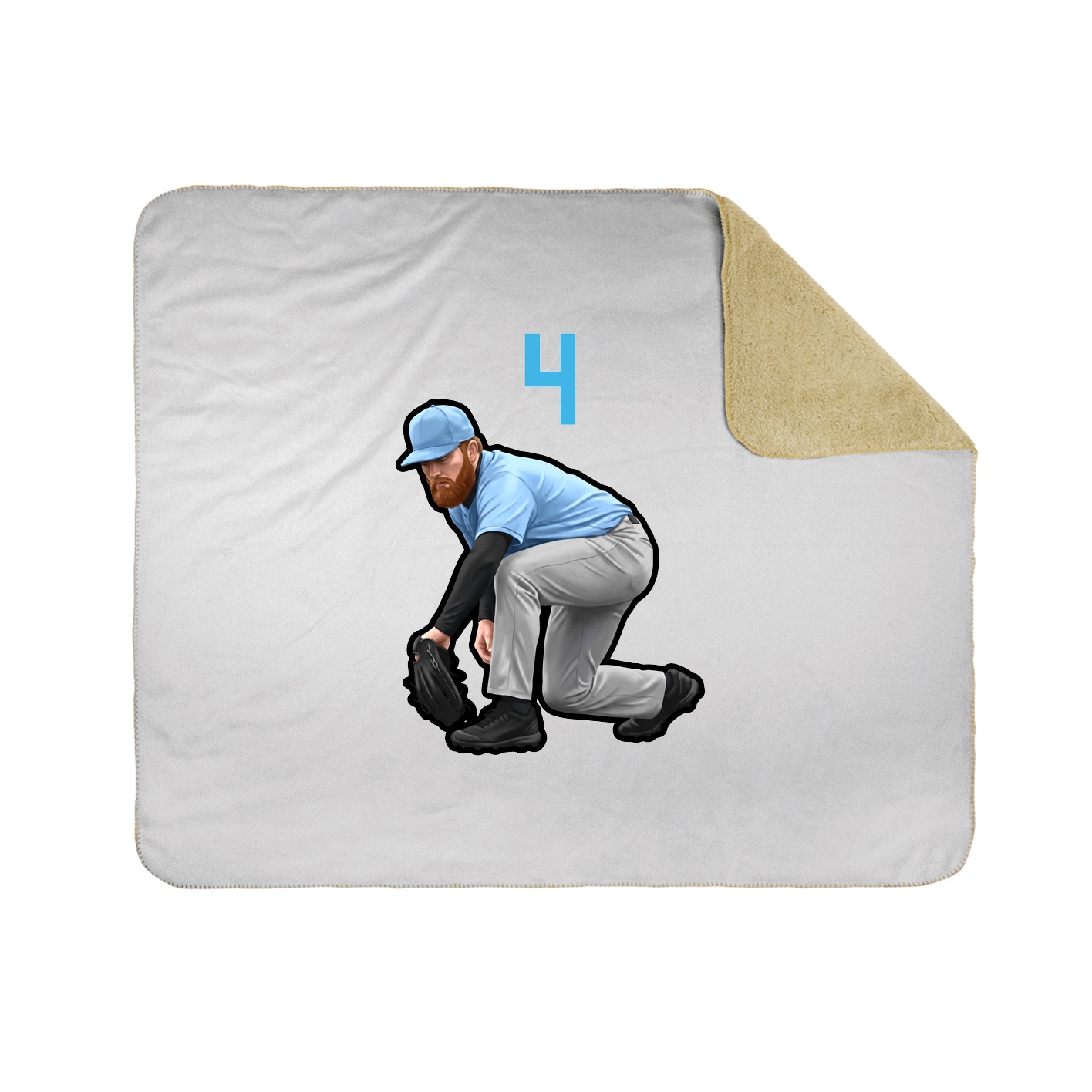 Throw Blanket — Number Top in White