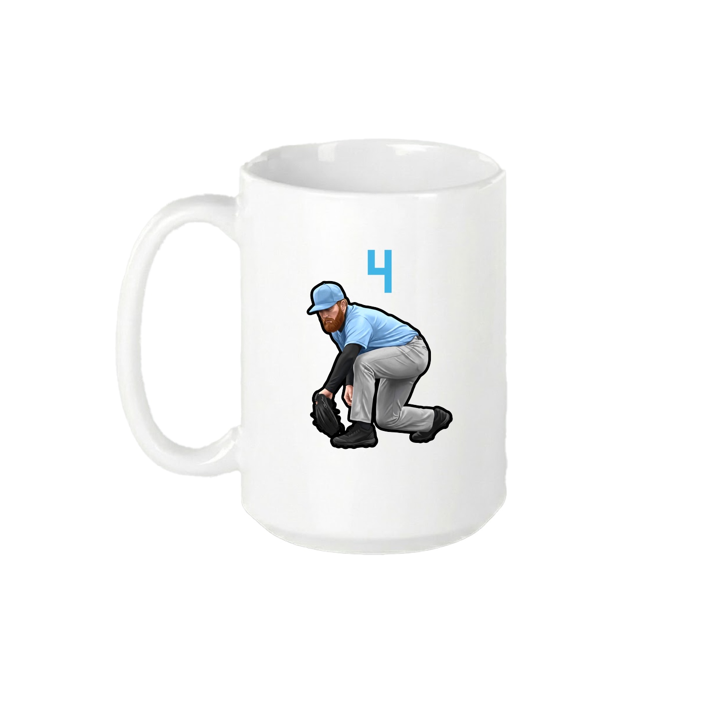 15oz Coffee Mug — Number Top in White