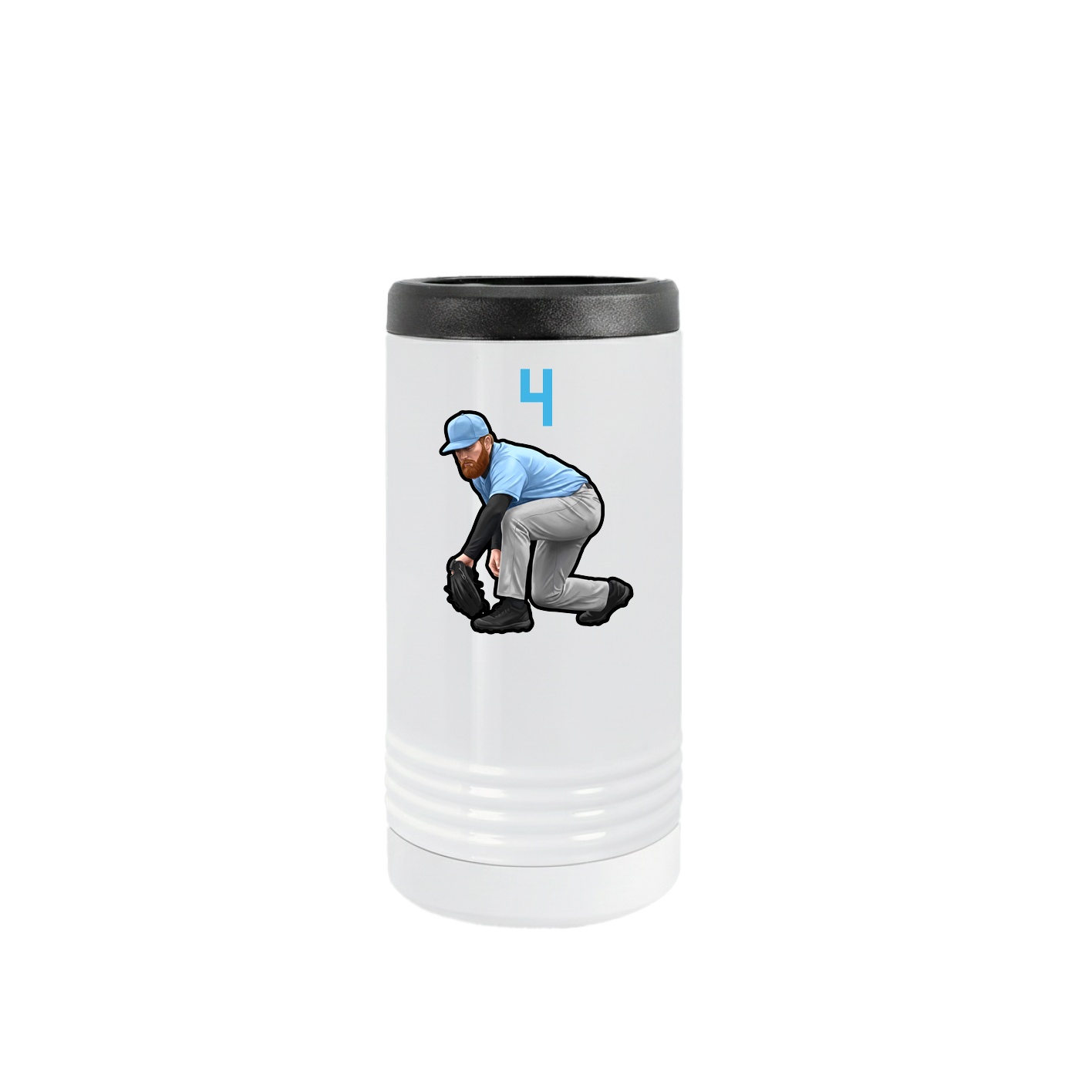 Slim Beverage Holder — Number Top in White