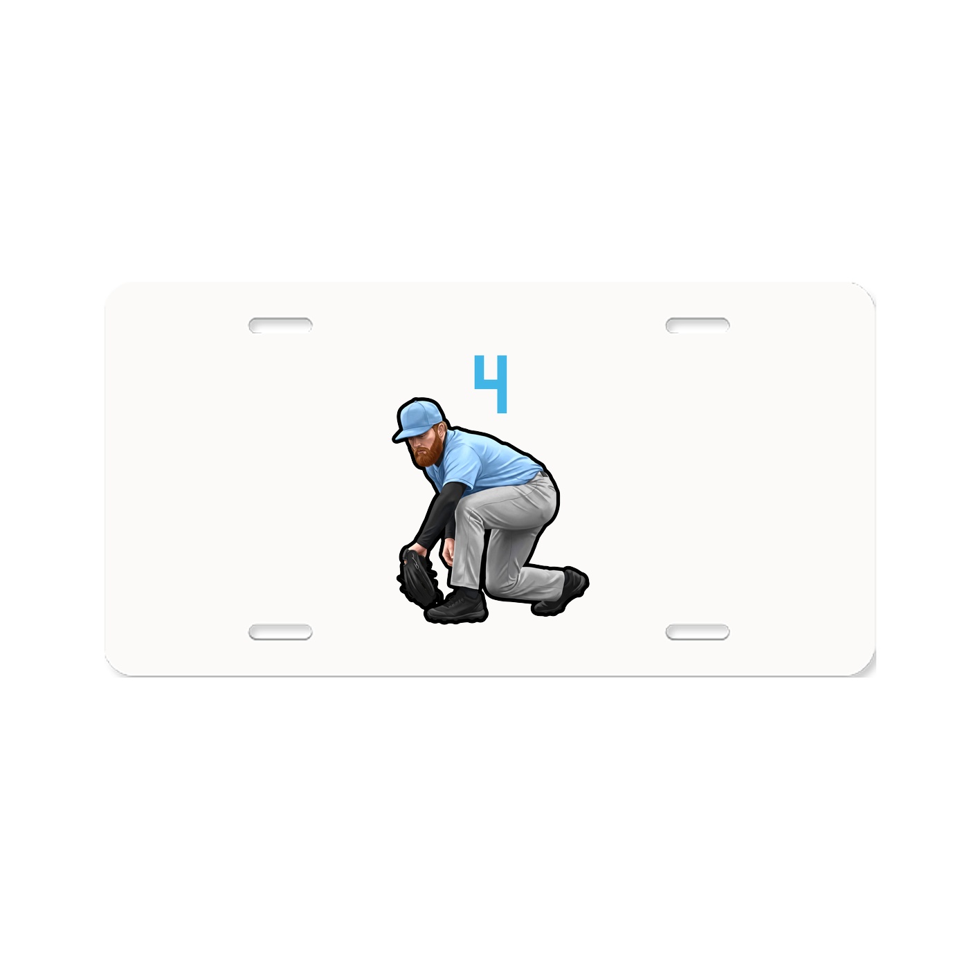 License Plate — Number Top in Classic