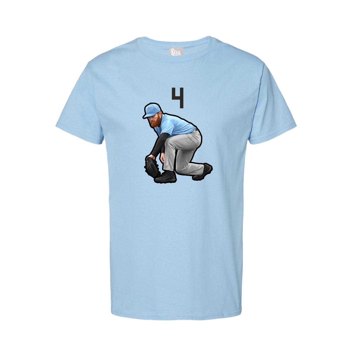 Tee — Number Top in Light Blue