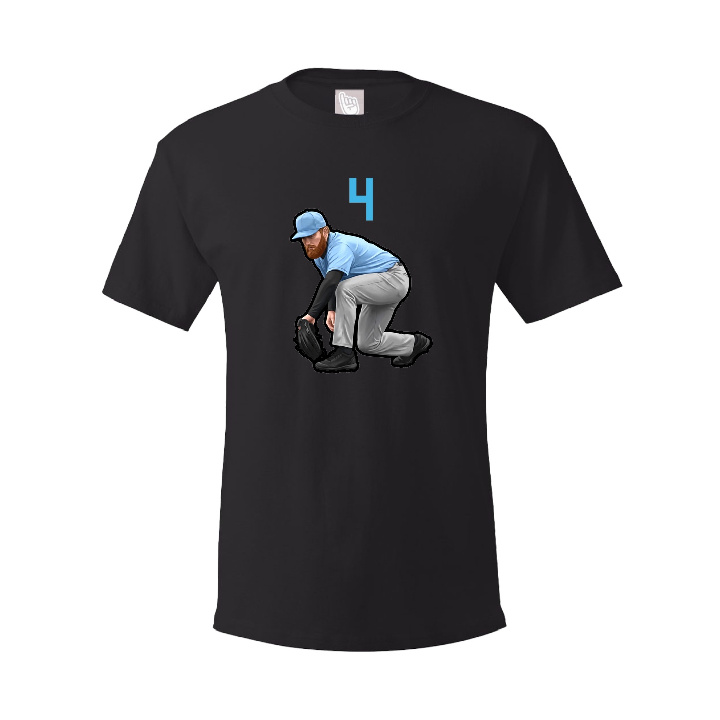Youth Tee — Number Top in Black