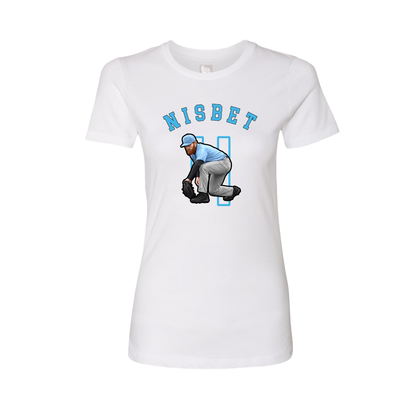 Fitted Women's Tee — Shirsey Arch in White