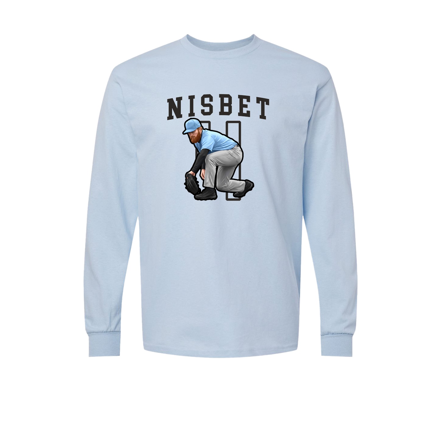 Long Sleeve Tee — Shirsey in Light Blue