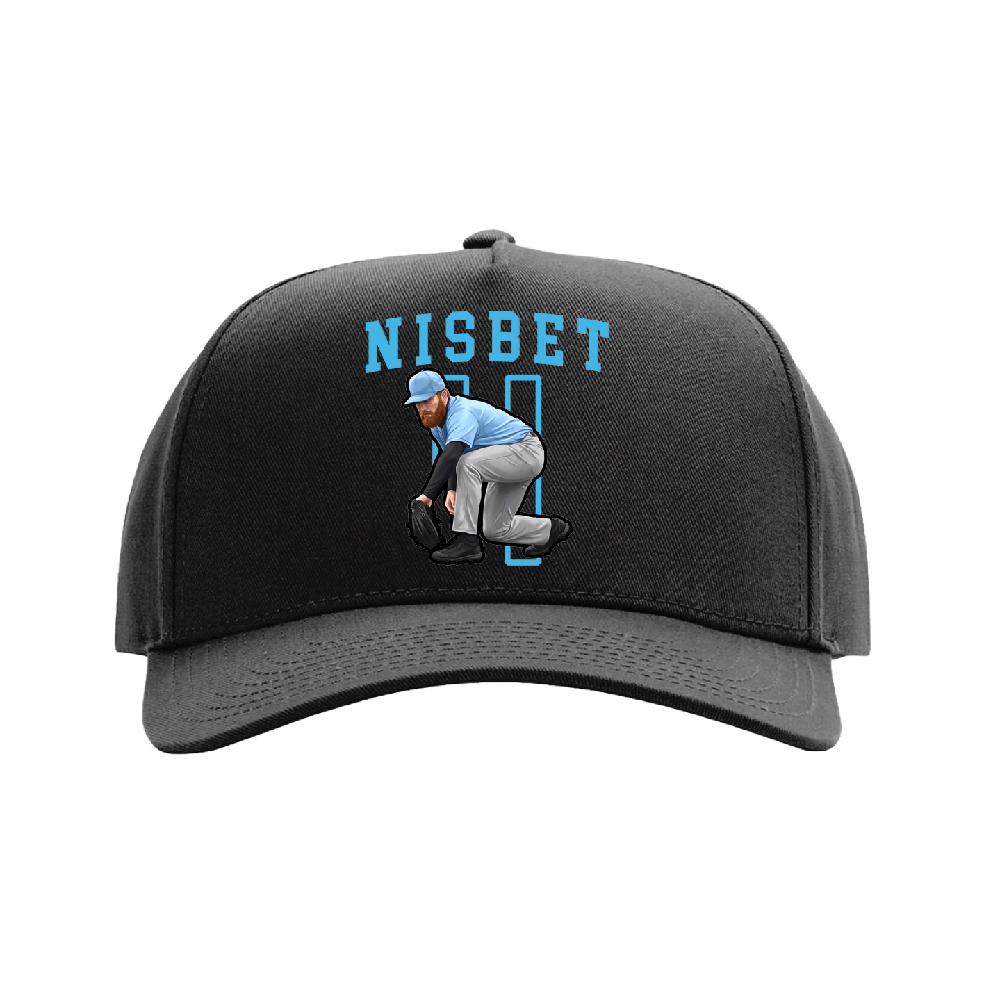 Full Fabric Five-Panel Champ Cap — Shirsey in Black