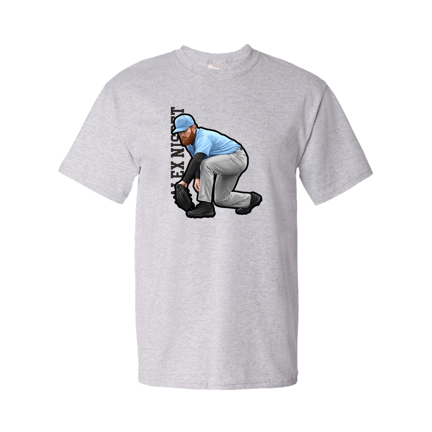Tee — Name Vertical in Grey